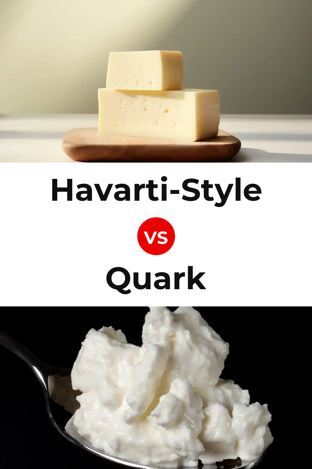 Havarti-Style Cheese vs Quark Cheese Pinterest comparison