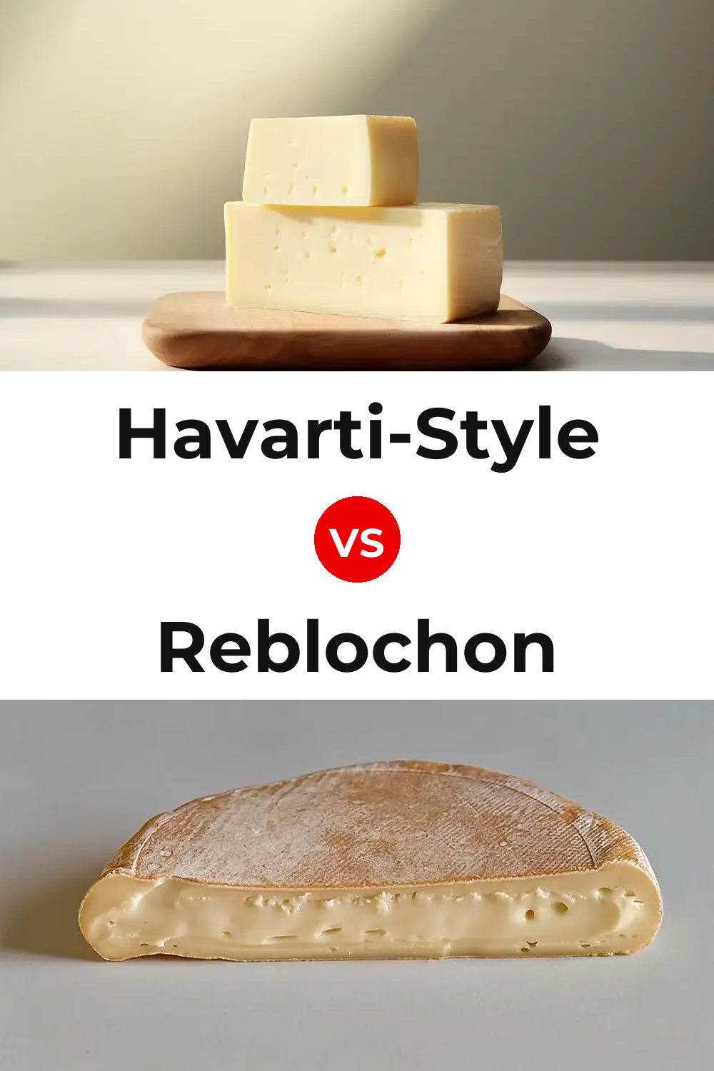 Havarti-Style Cheese vs Reblochon Cheese Pinterest comparison