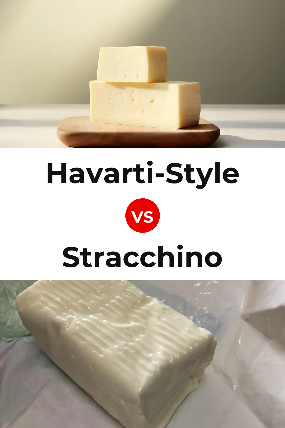 Havarti-Style Cheese vs Stracchino Cheese Pinterest comparison