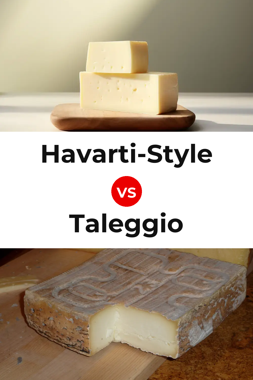 Havarti-Style Cheese vs Taleggio Cheese Pinterest comparison