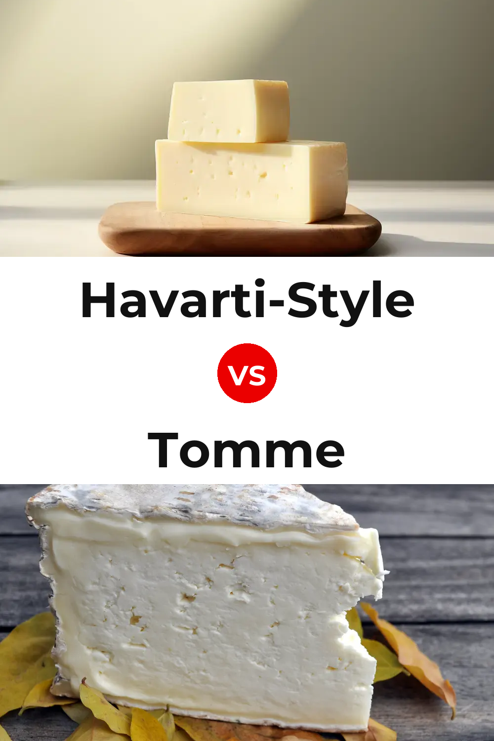 Havarti-Style Cheese vs Tomme Cheese Pinterest comparison