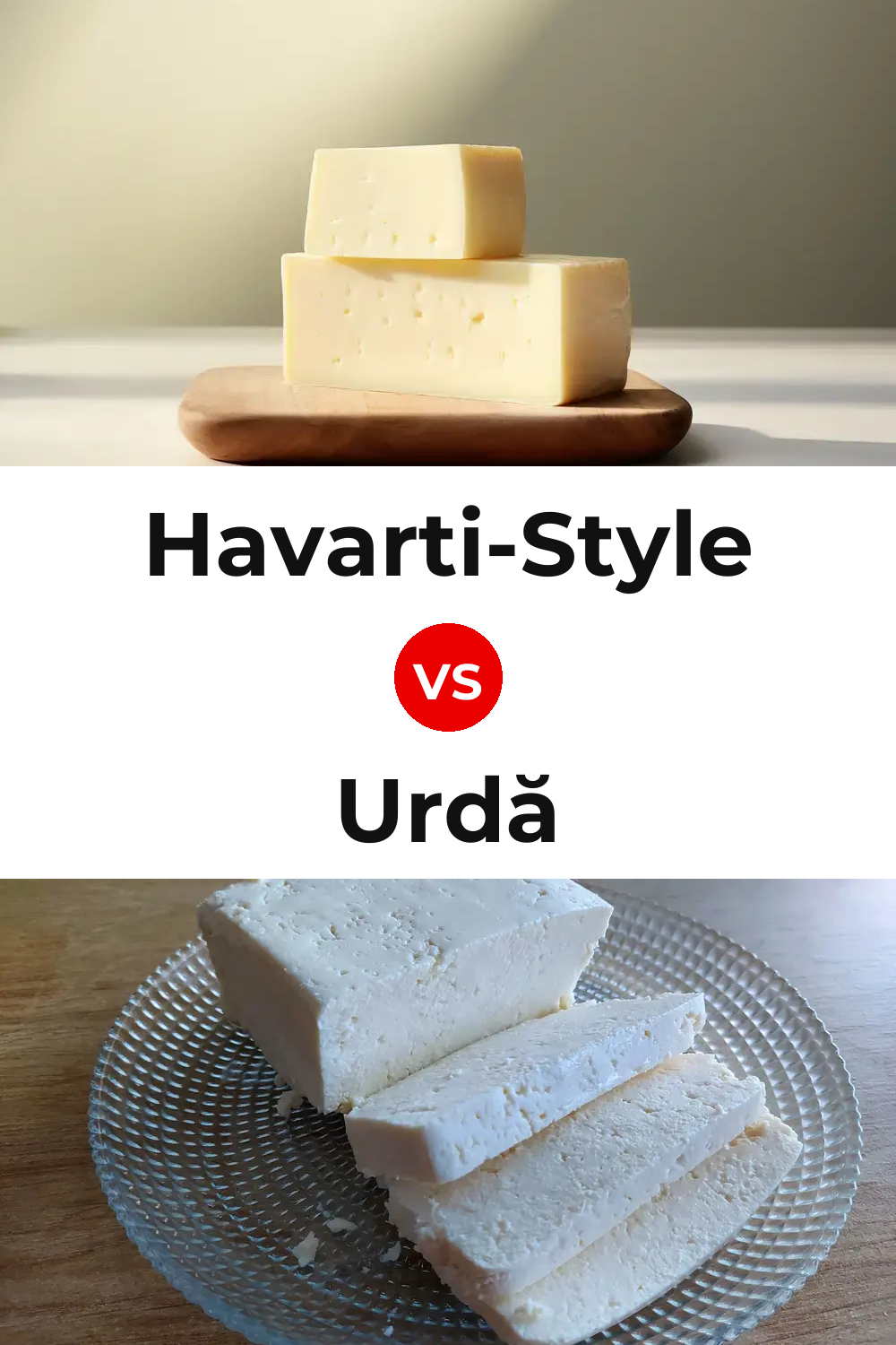 Havarti-Style Cheese vs Urdă Cheese Pinterest comparison