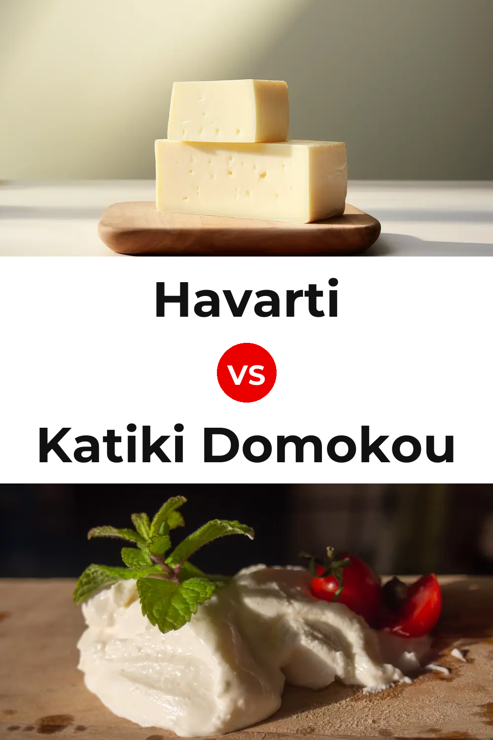 Havarti Cheese vs Katiki Domokou Cheese Pinterest comparison