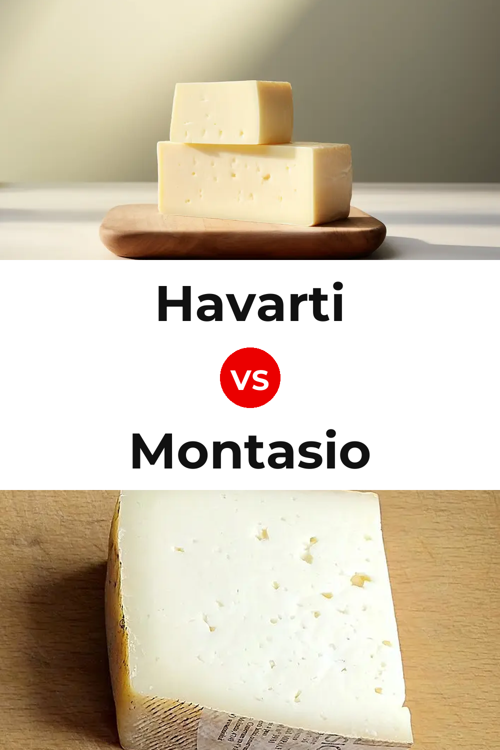 Havarti Cheese vs Montasio Cheese Pinterest comparison