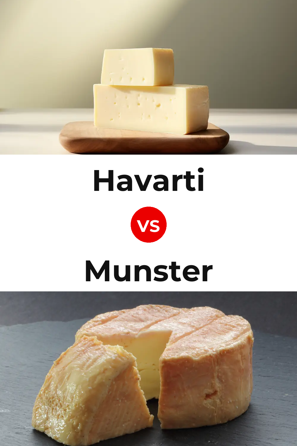 Havarti Cheese vs Munster Cheese Pinterest comparison