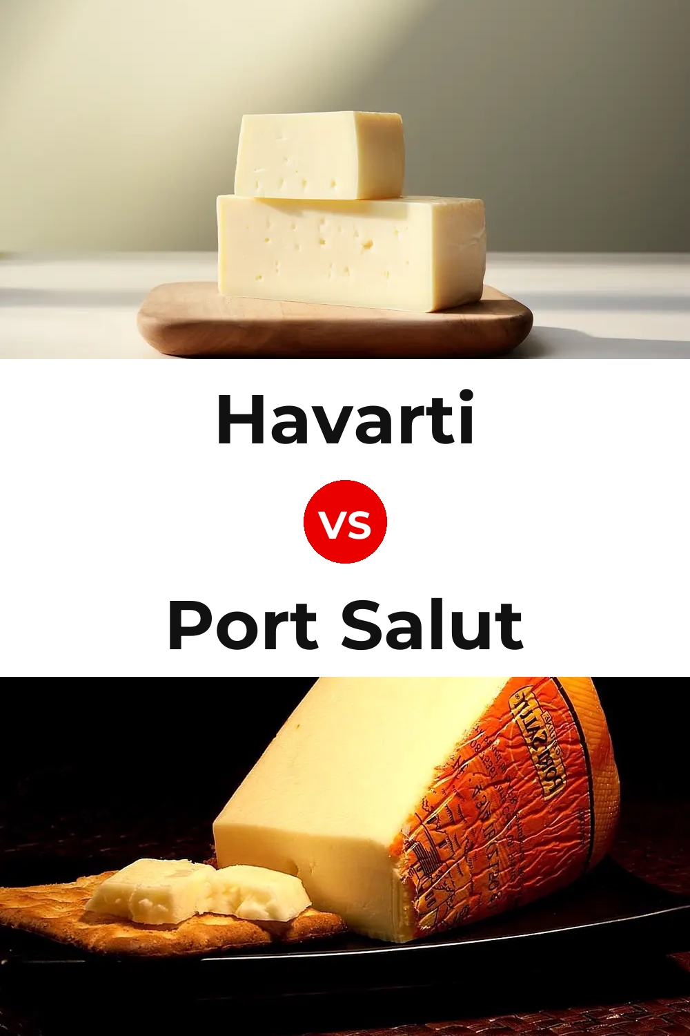 Havarti Cheese vs Port Salut Cheese Pinterest comparison