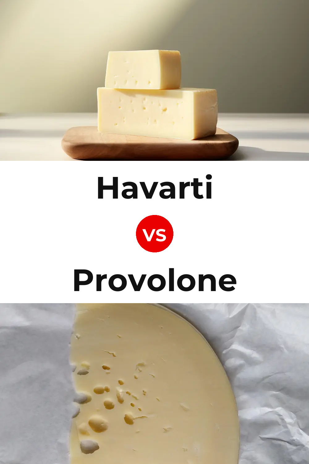 Havarti Cheese vs Provolone Cheese Pinterest comparison