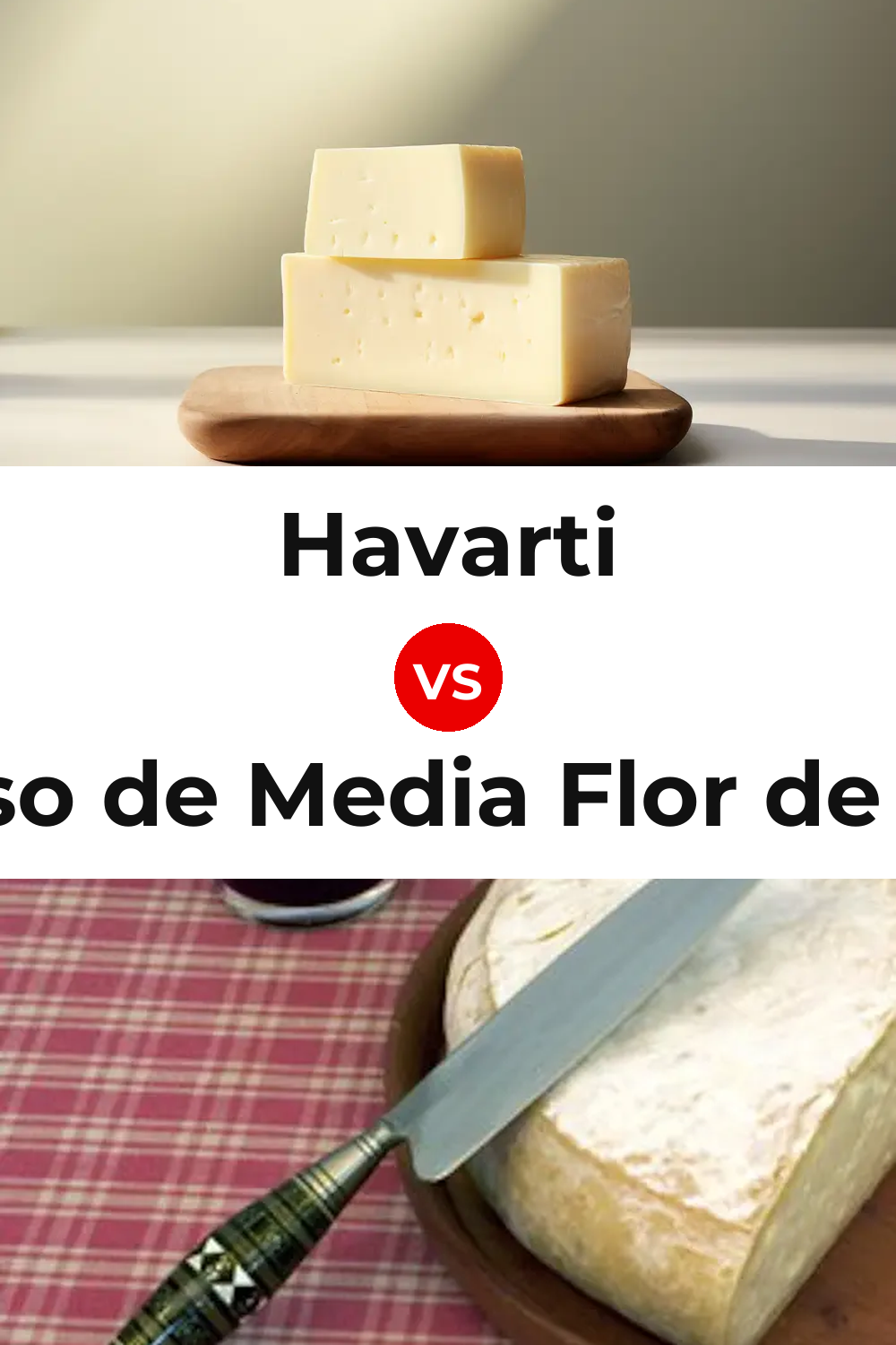 Havarti Cheese vs Queso de Media Flor de Guía Pinterest comparison
