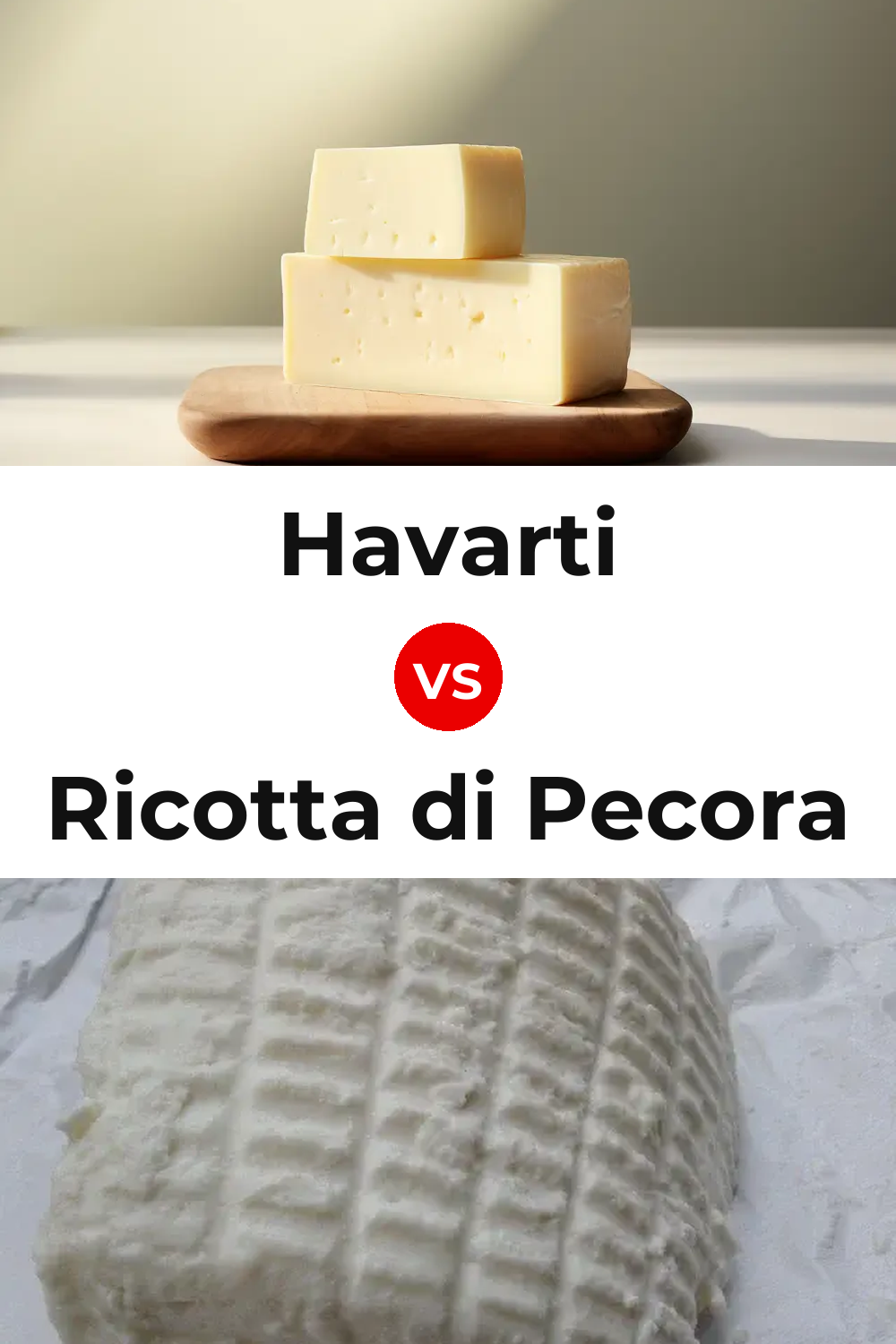 Havarti Cheese vs Ricotta di Pecora Cheese Pinterest comparison