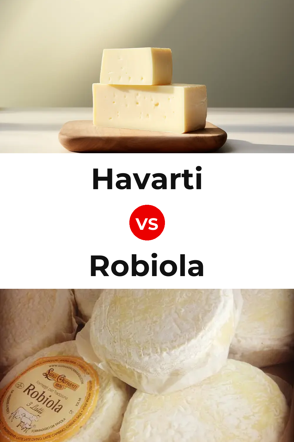 Havarti Cheese vs Robiola Cheese Pinterest comparison