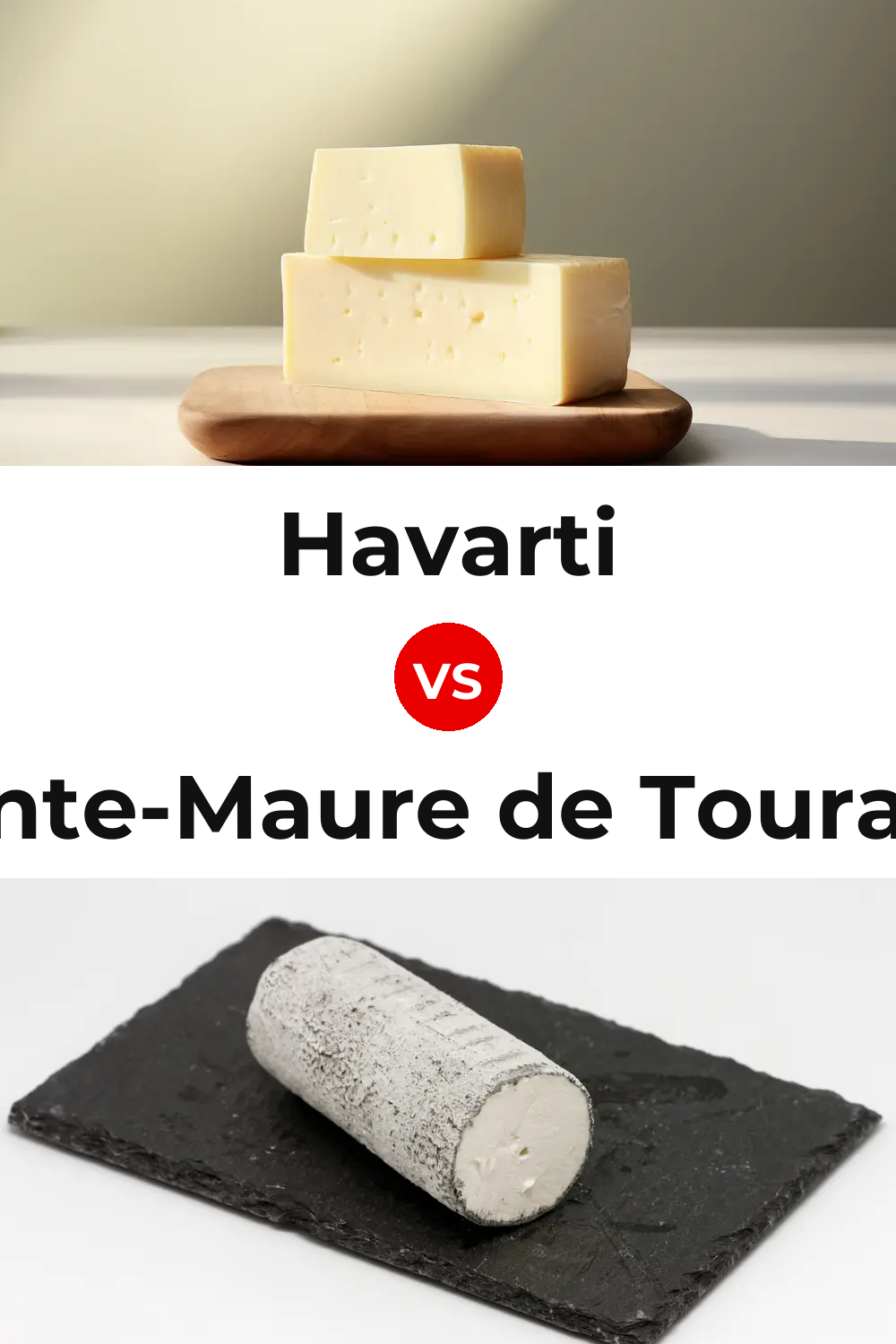 Havarti Cheese vs Sainte-Maure de Touraine Cheese Pinterest comparison