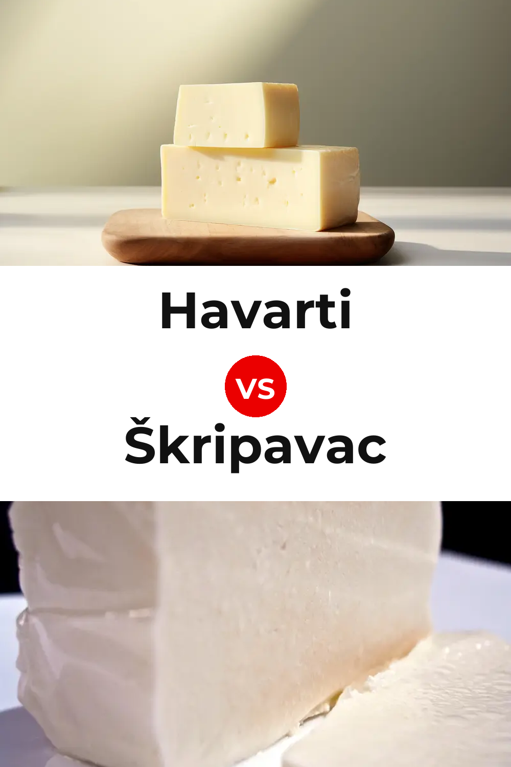 Havarti Cheese vs Škripavac Cheese Pinterest comparison