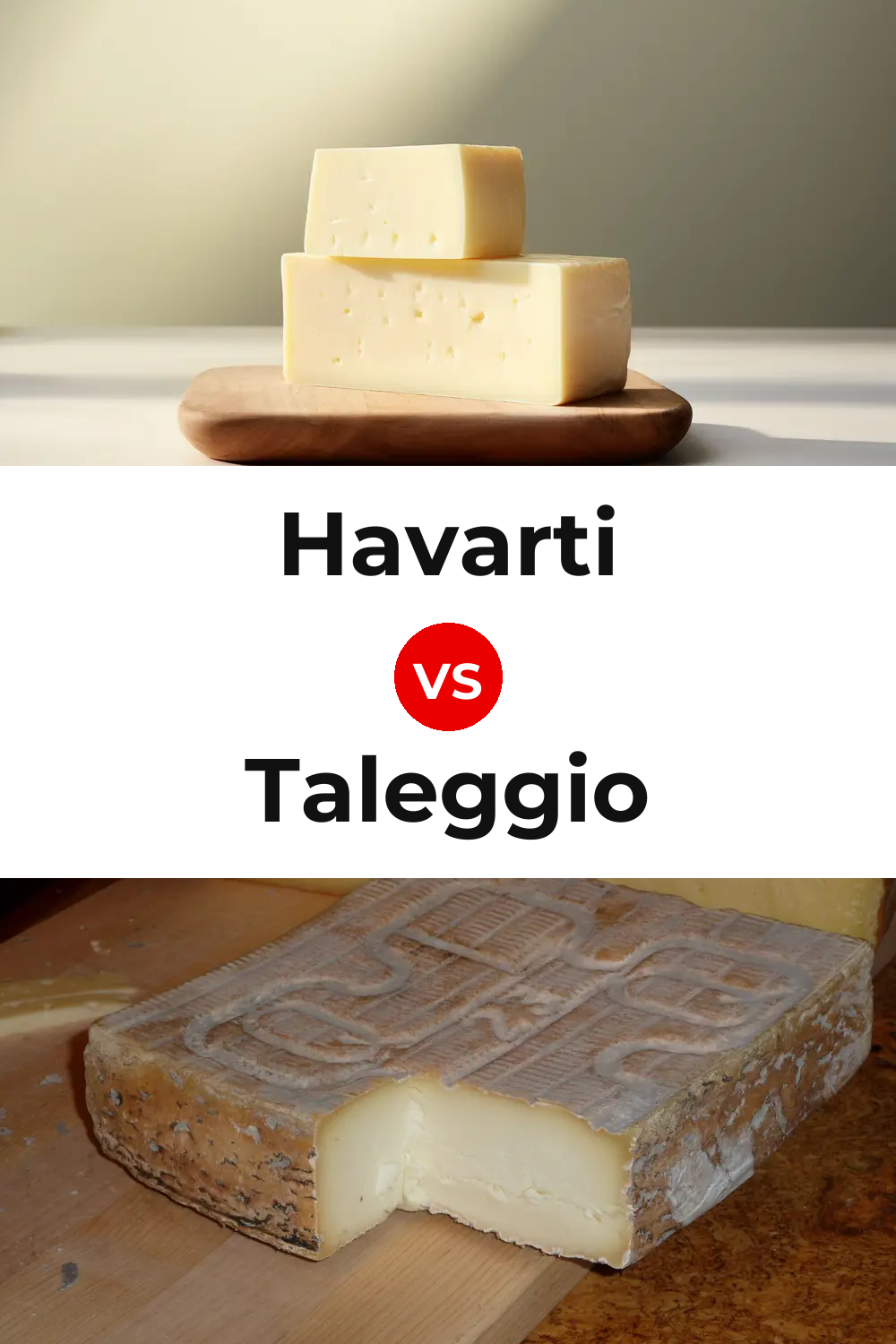Havarti Cheese vs Taleggio Cheese Pinterest comparison