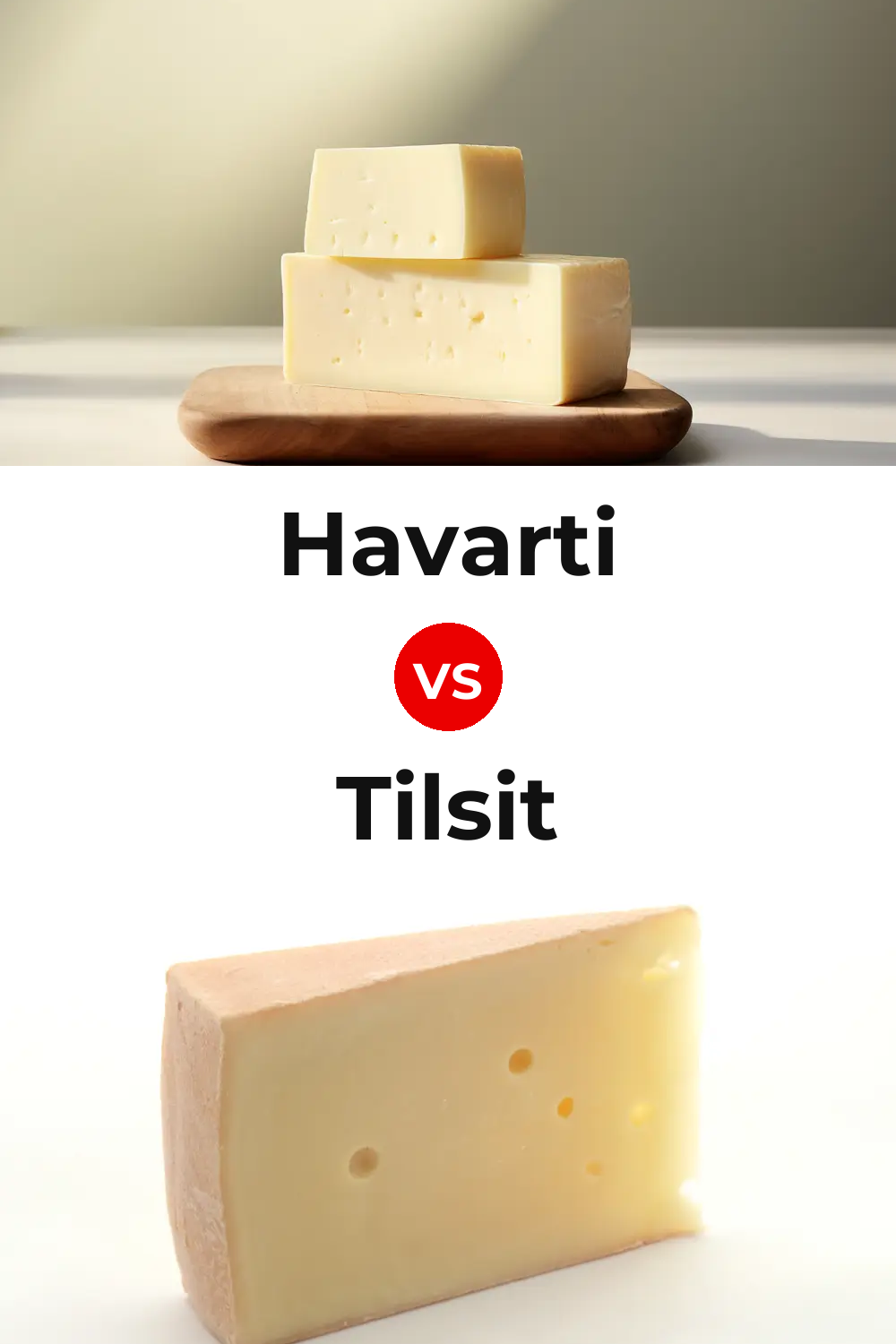 Havarti Cheese vs Tilsit Cheese Pinterest comparison