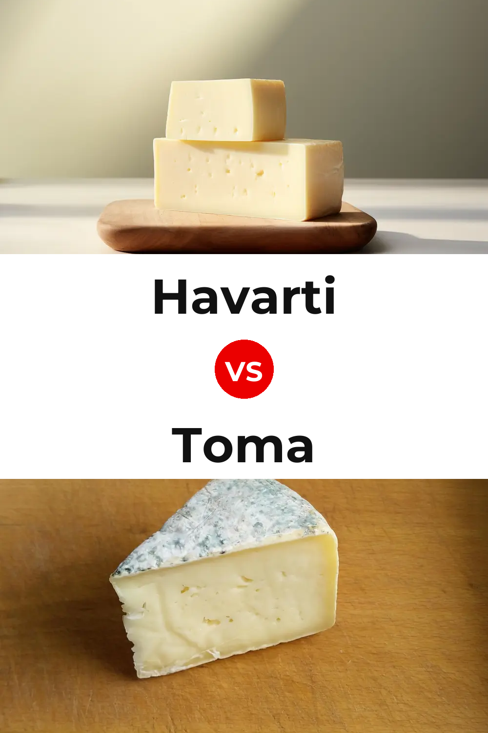 Havarti Cheese vs Toma Cheese Pinterest comparison