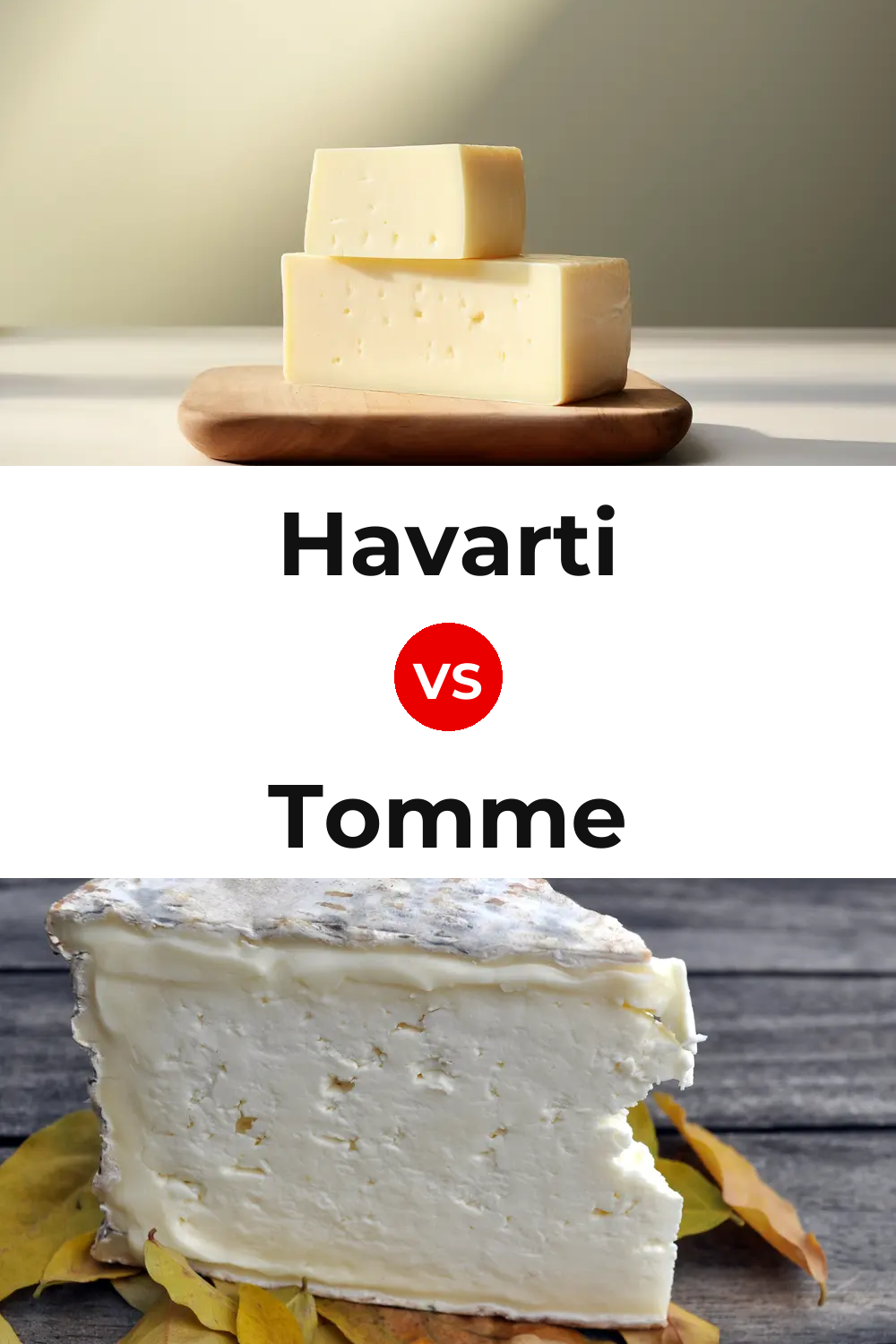 Havarti Cheese vs Tomme Cheese Pinterest comparison