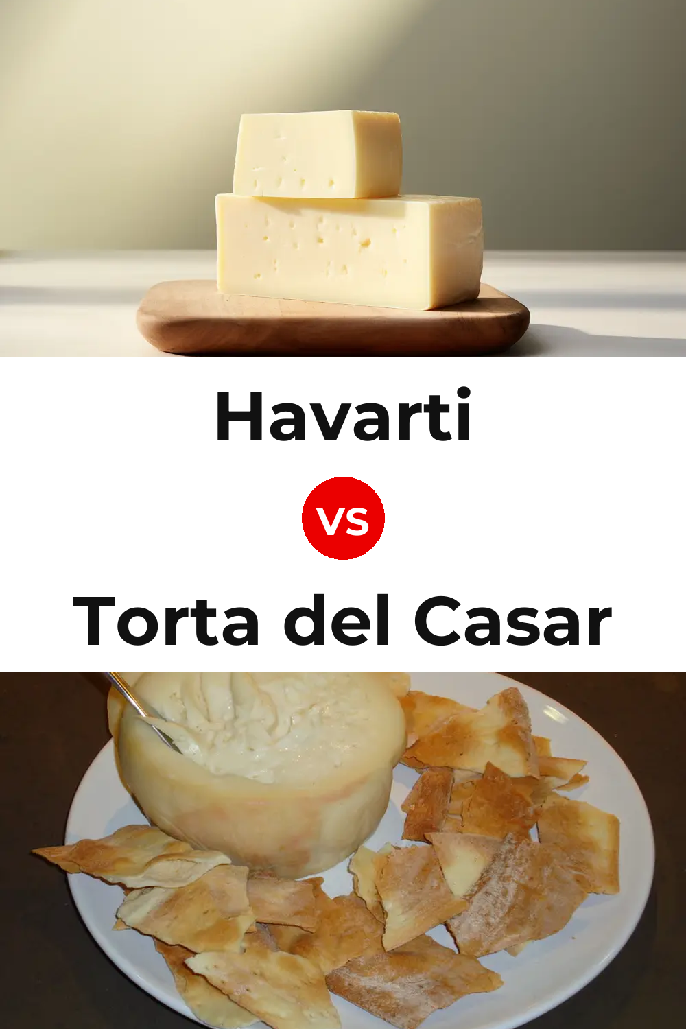 Havarti Cheese vs Torta del Casar Cheese Pinterest comparison