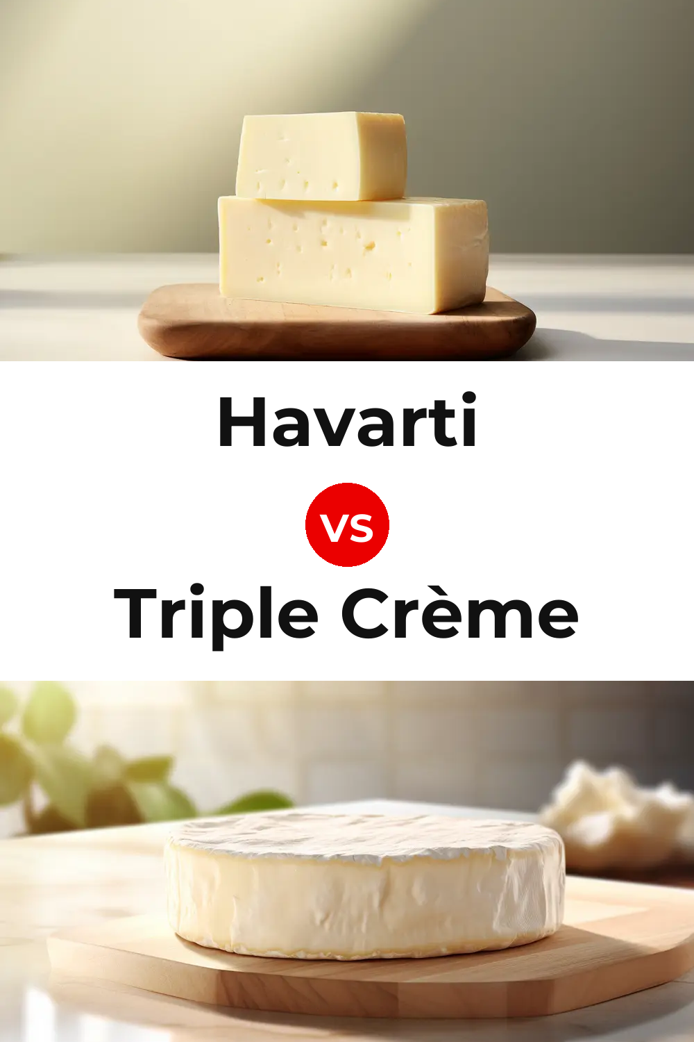 Havarti Cheese vs Triple Crème Cheese Pinterest comparison