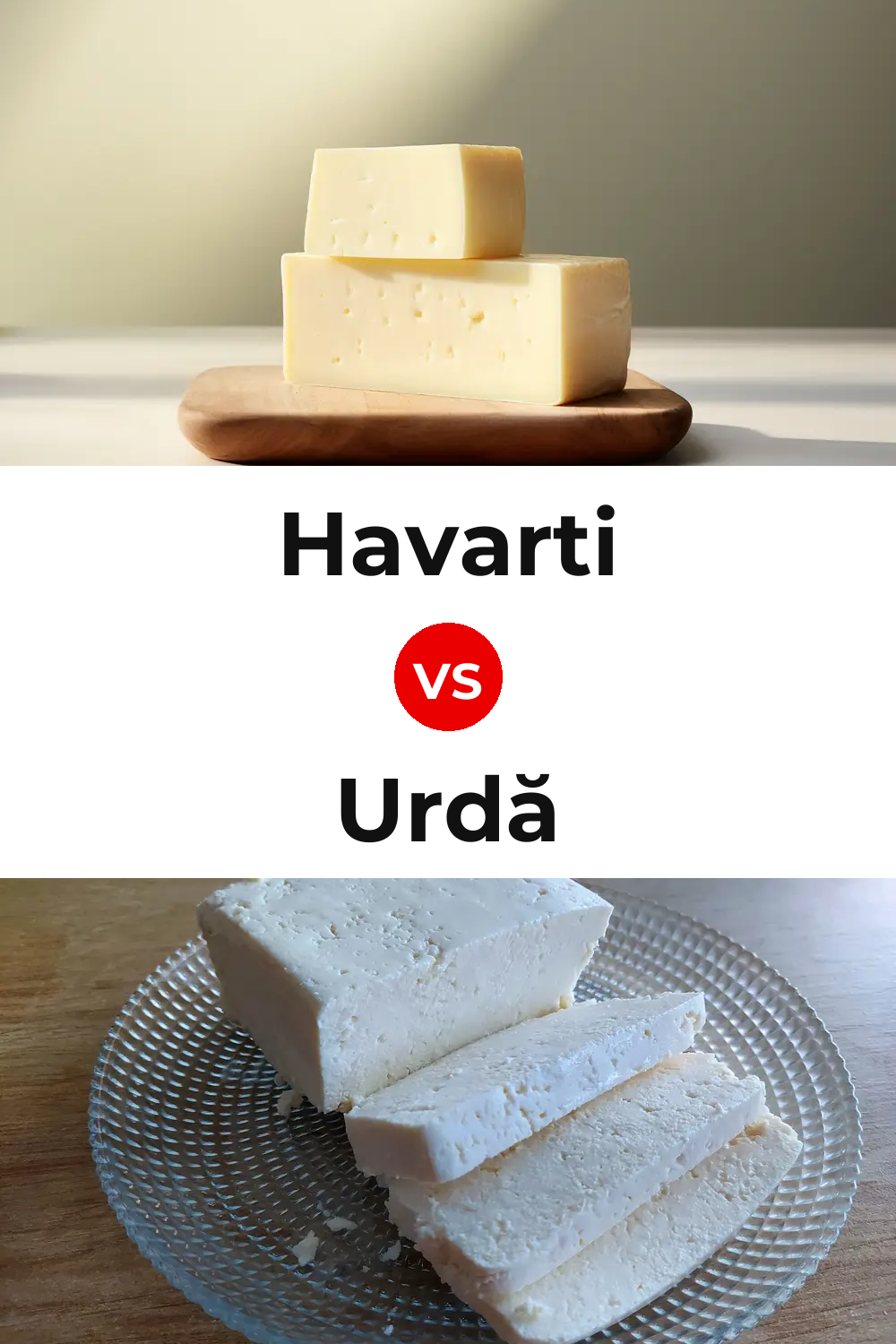 Havarti Cheese vs Urdă Cheese Pinterest comparison