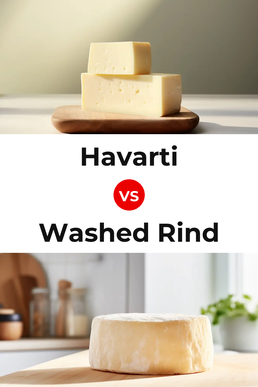 Havarti Cheese vs Washed Rind Cheese Pinterest comparison