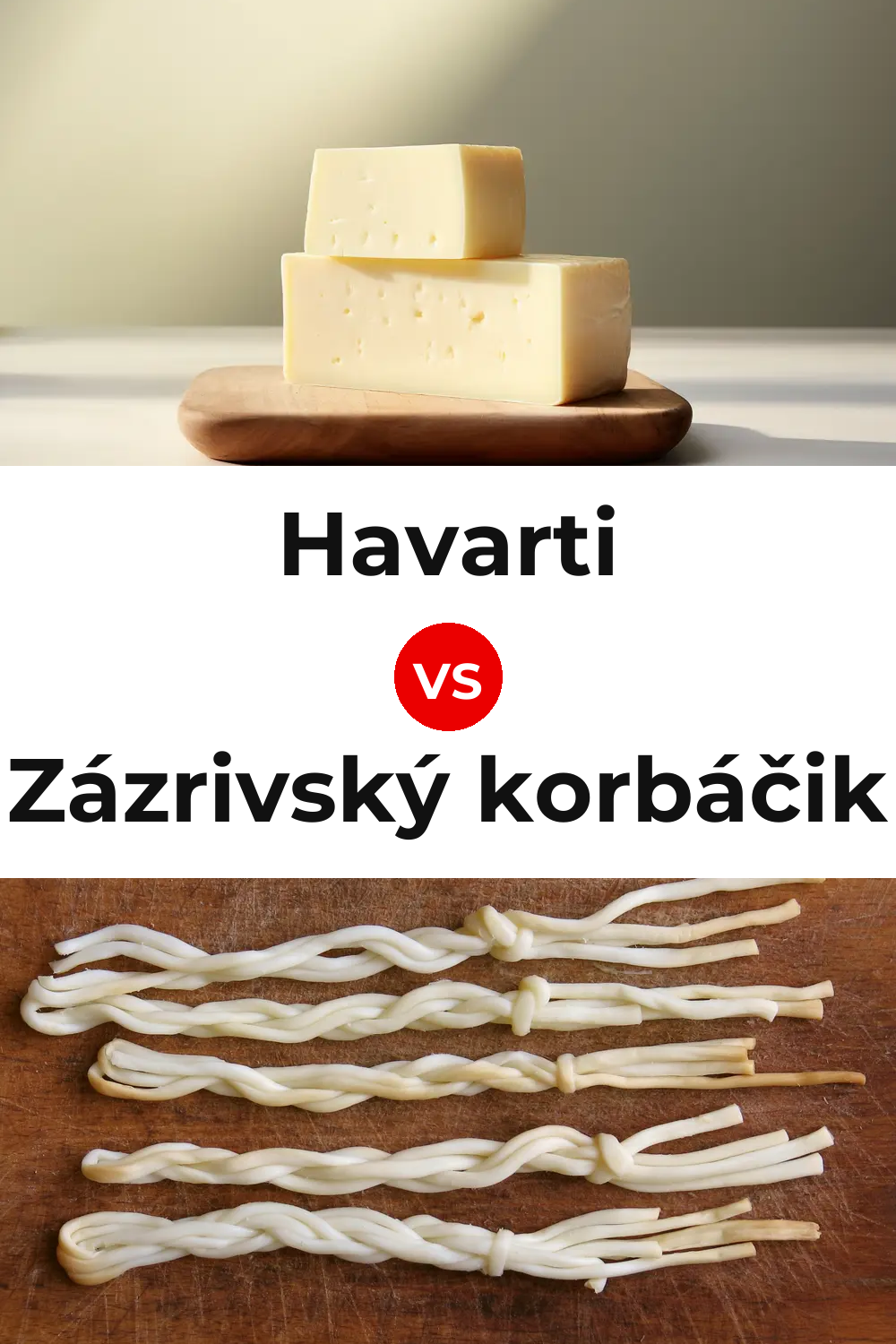 Havarti Cheese vs Zázrivský korbáčik Cheese Pinterest comparison
