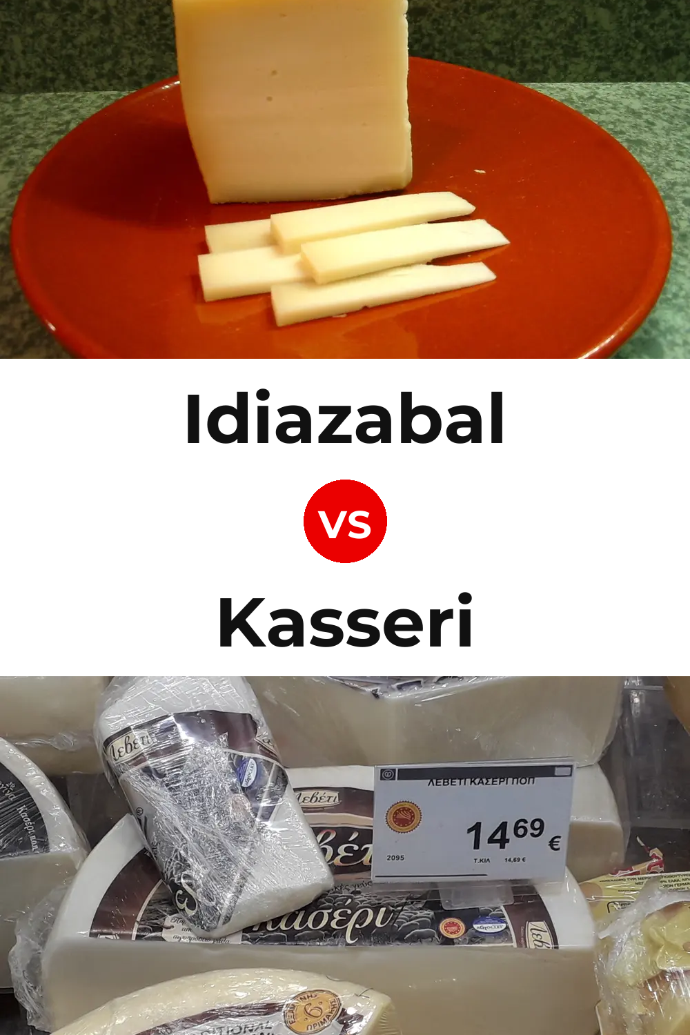 Idiazabal Cheese vs Kasseri Cheese Pinterest comparison