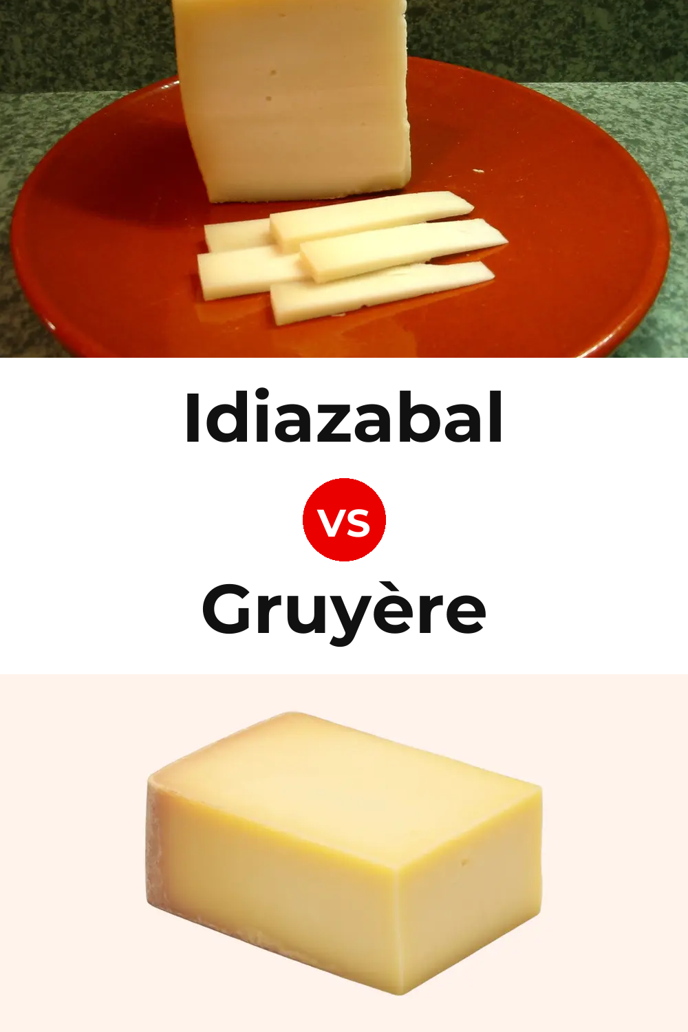 Idiazabal Cheese vs Gruyère Cheese Pinterest comparison