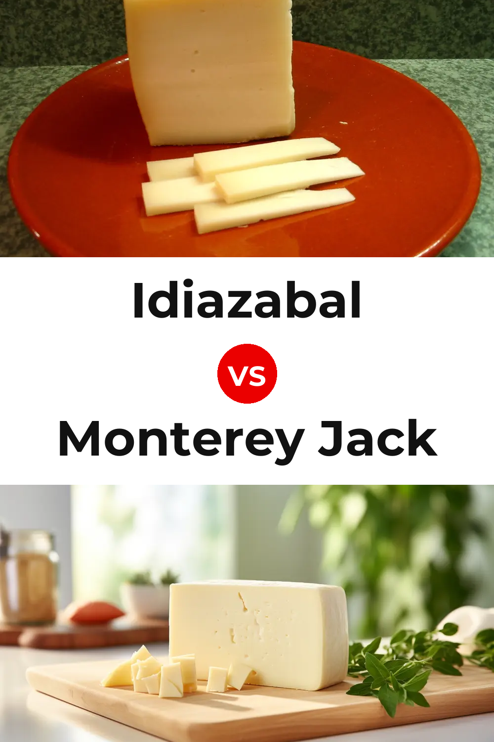 Idiazabal Cheese vs Monterey Jack Cheese Pinterest comparison