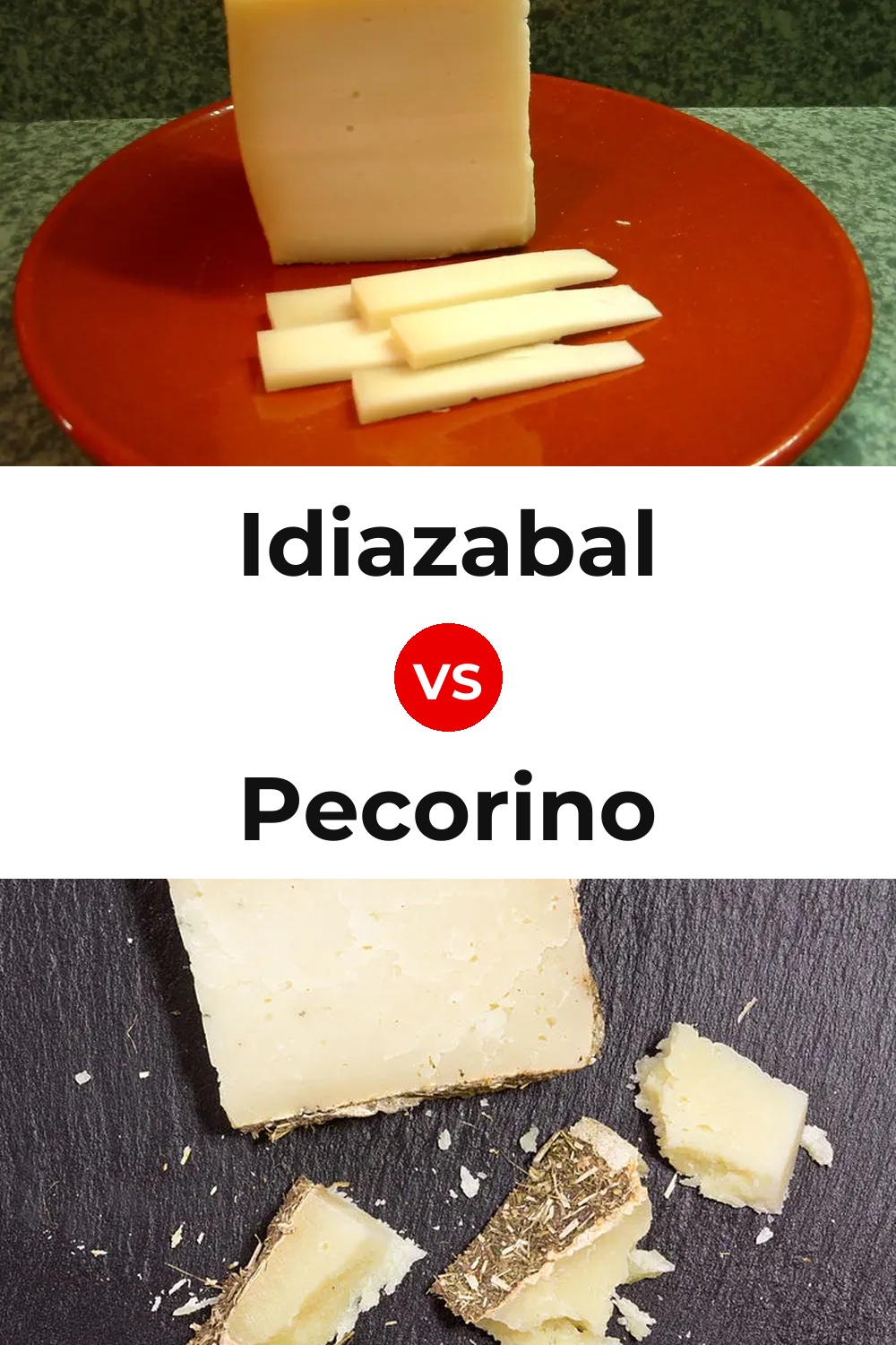 Idiazabal Cheese vs Pecorino Cheese Pinterest comparison