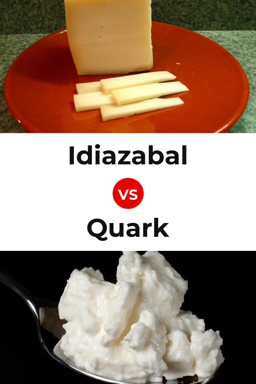 Idiazabal Cheese vs Quark Cheese Pinterest comparison