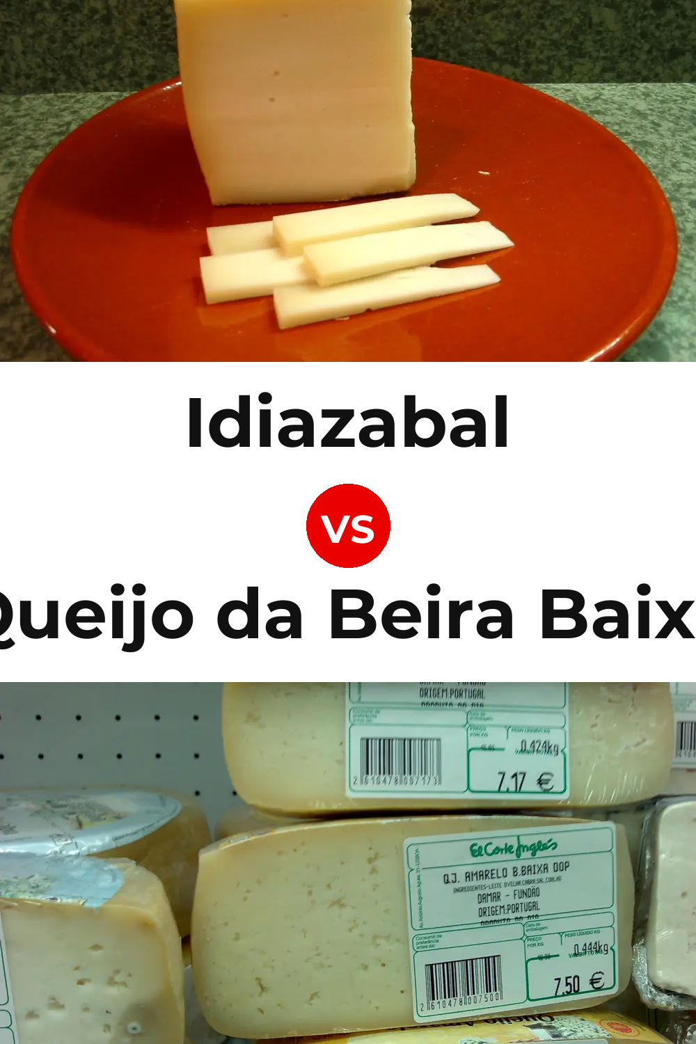Idiazabal Cheese vs Queijo da Beira Baixa Pinterest comparison
