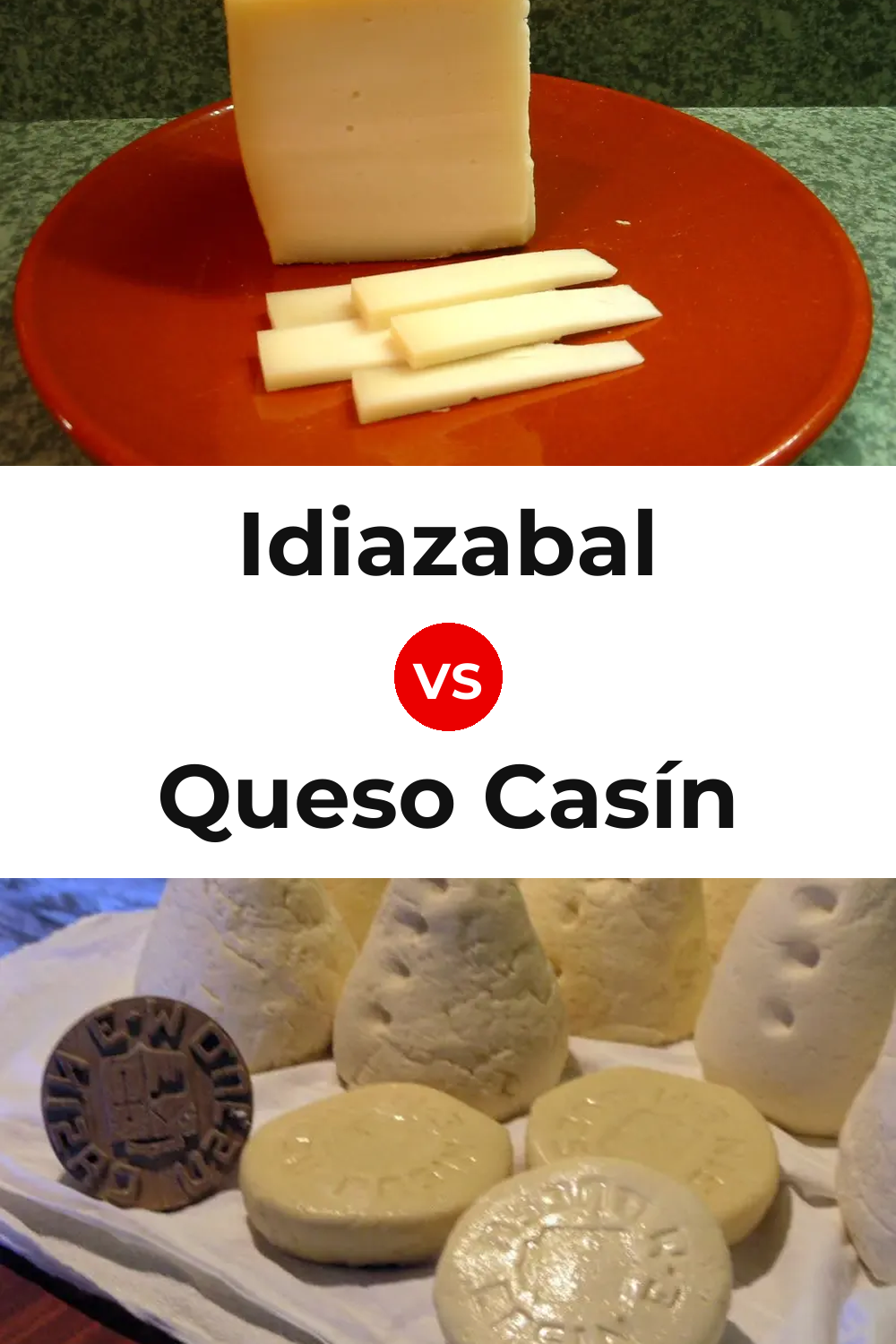 Idiazabal Cheese vs Queso Casín Pinterest comparison