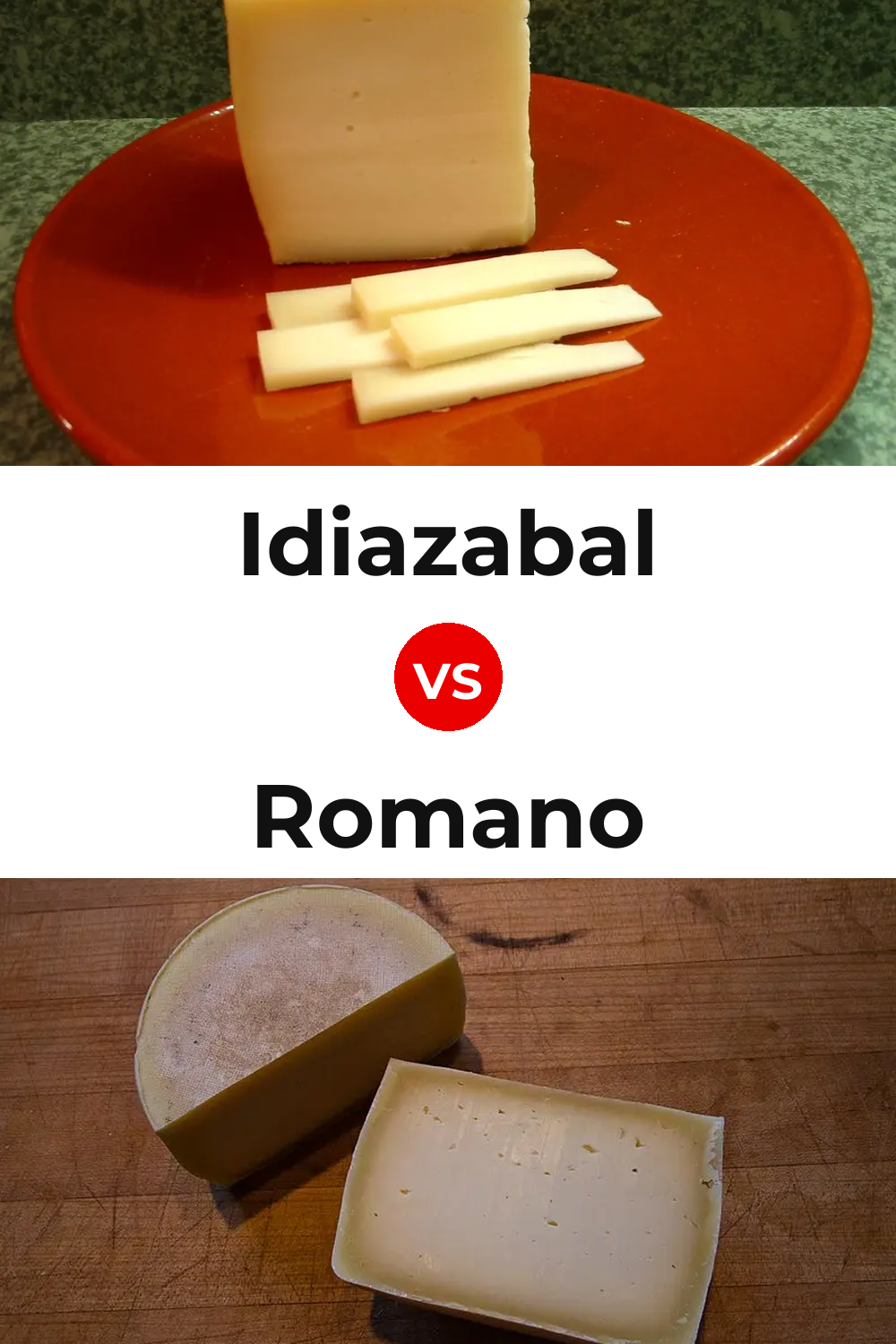 Idiazabal Cheese vs Romano Cheese Pinterest comparison