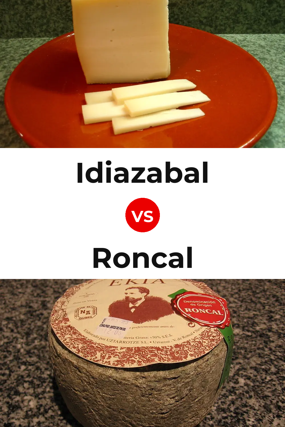 Idiazabal Cheese vs Roncal Cheese Pinterest comparison