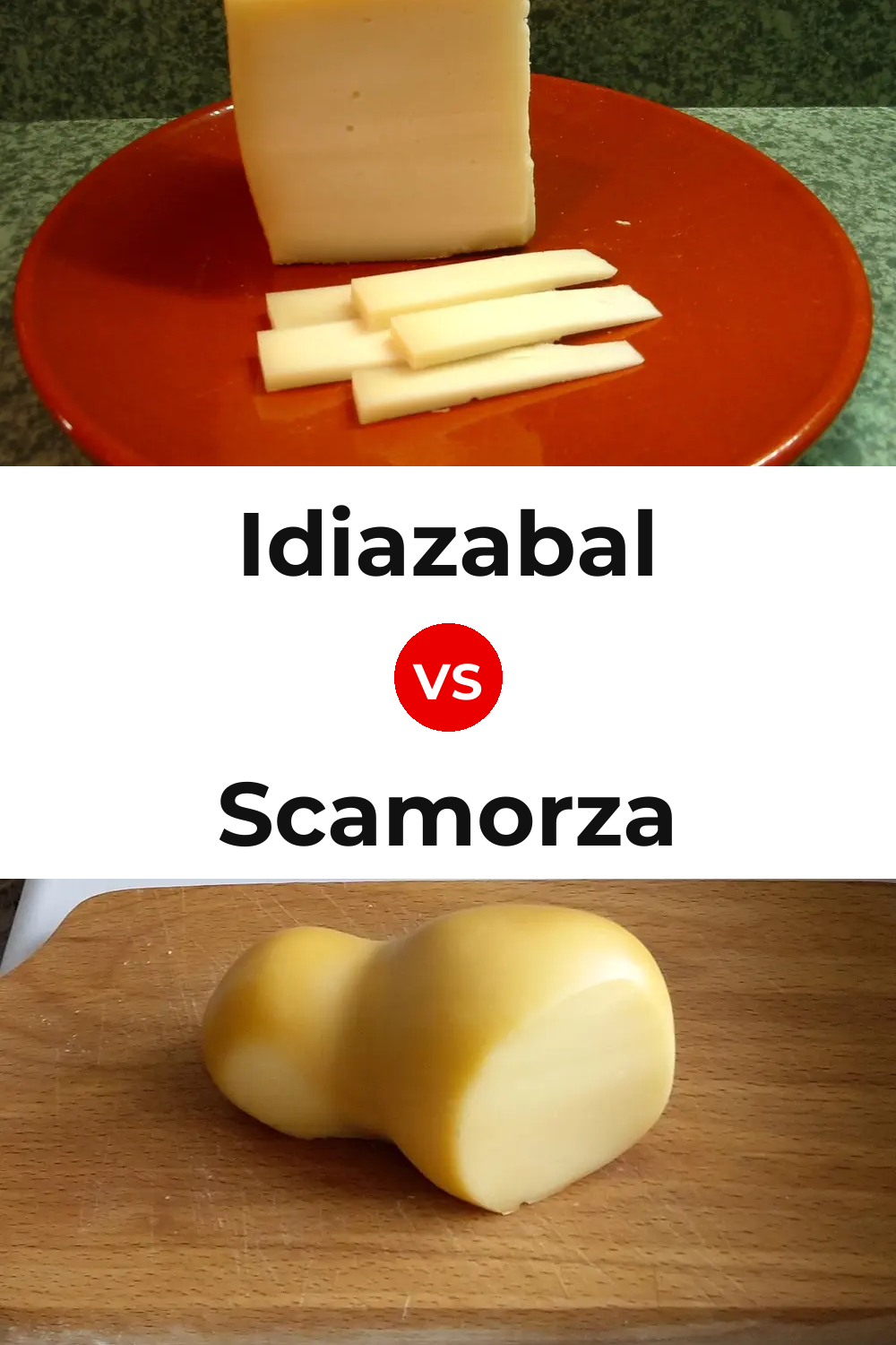 Idiazabal Cheese vs Scamorza Cheese Pinterest comparison