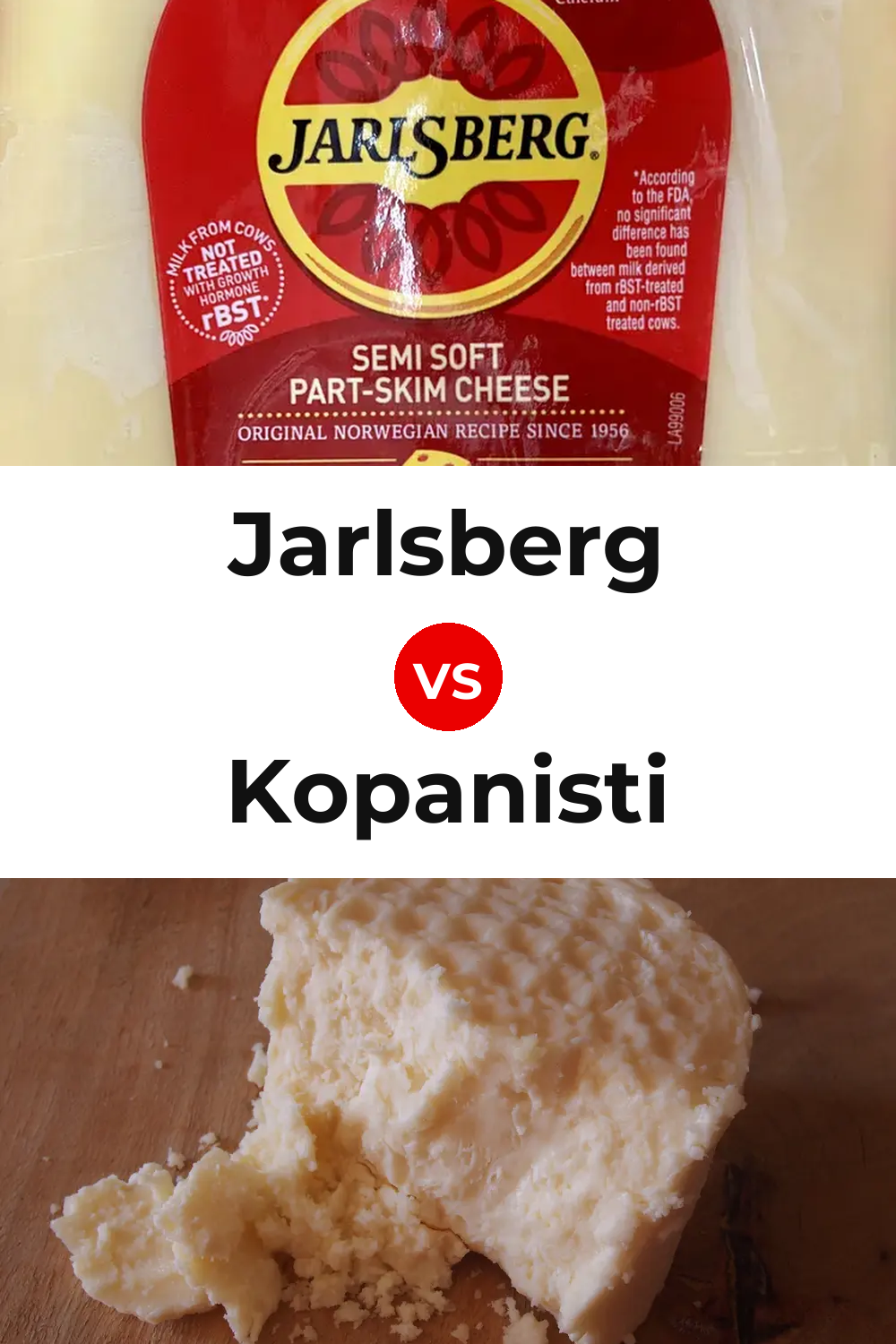 Jarlsberg Cheese vs Kopanisti Cheese Pinterest comparison