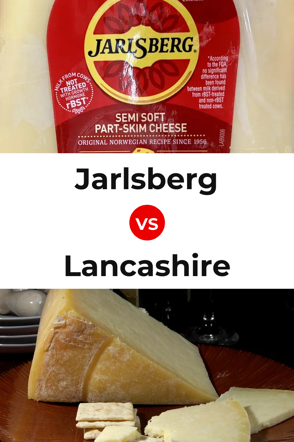 Jarlsberg Cheese vs Lancashire Cheese Pinterest comparison