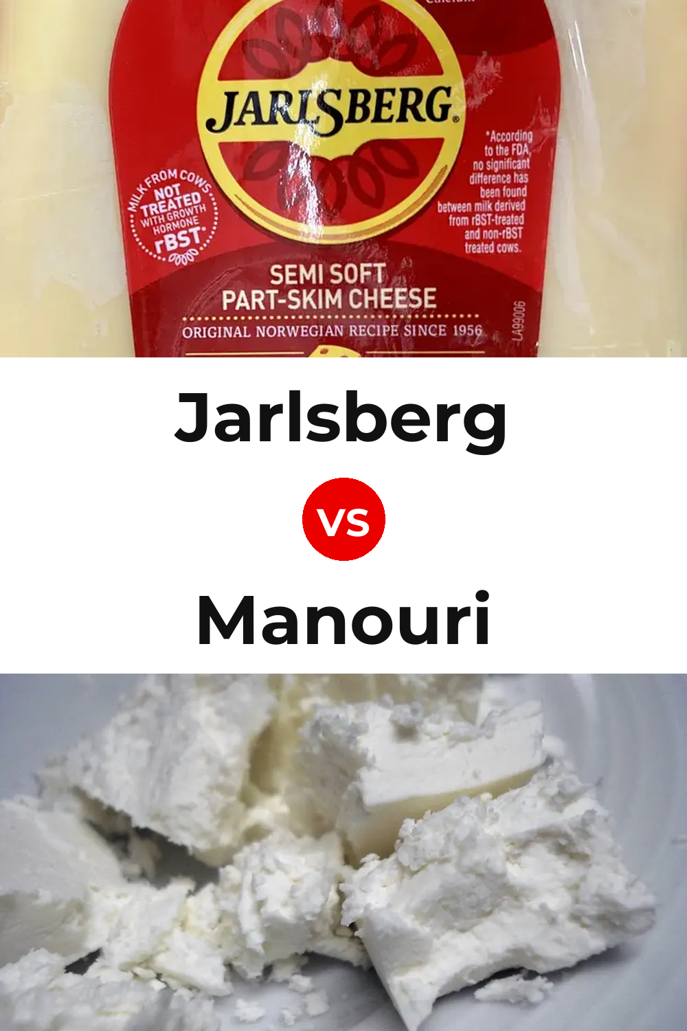 Jarlsberg Cheese vs Manouri Cheese Pinterest comparison