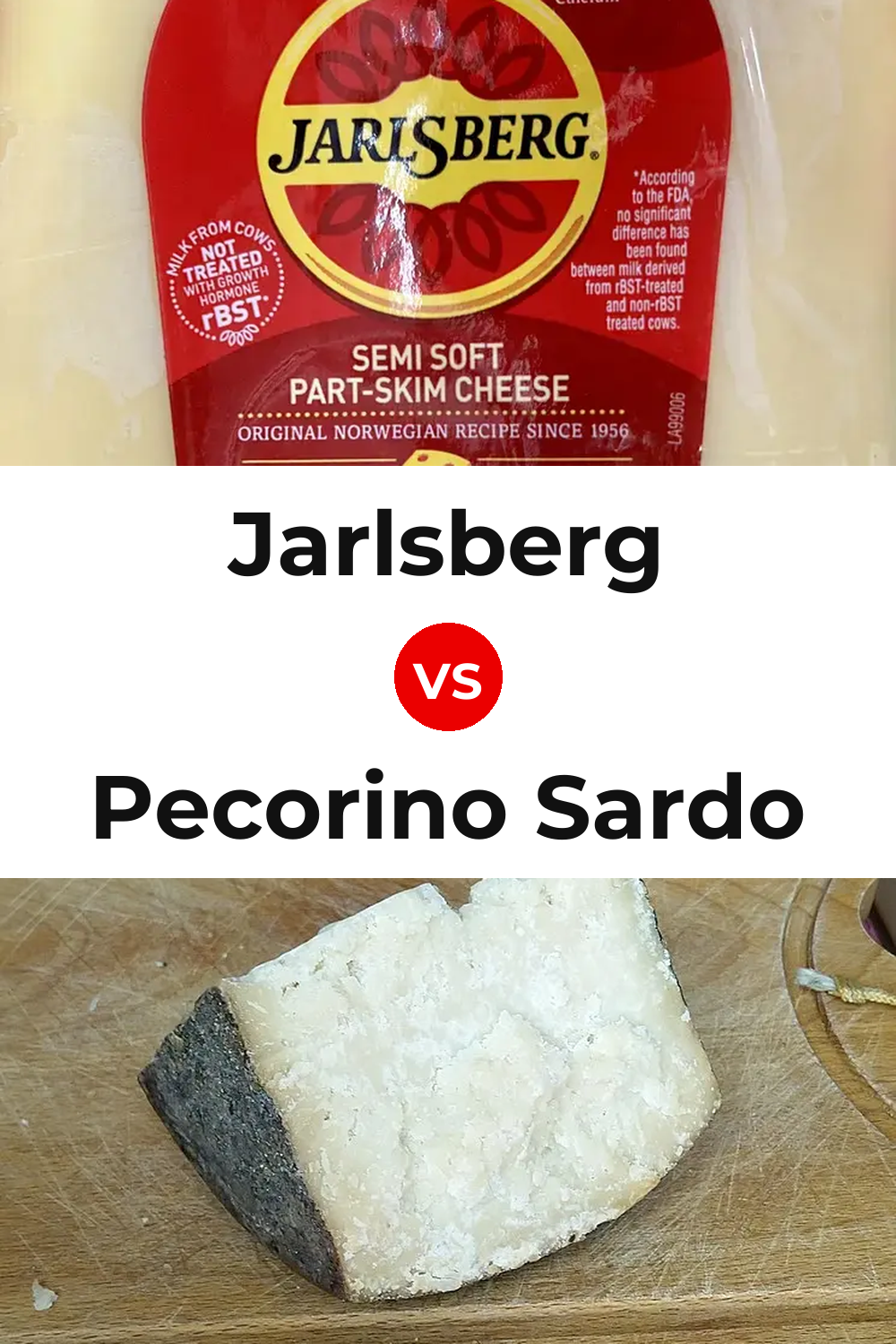 Jarlsberg Cheese vs Pecorino Sardo Cheese Pinterest comparison
