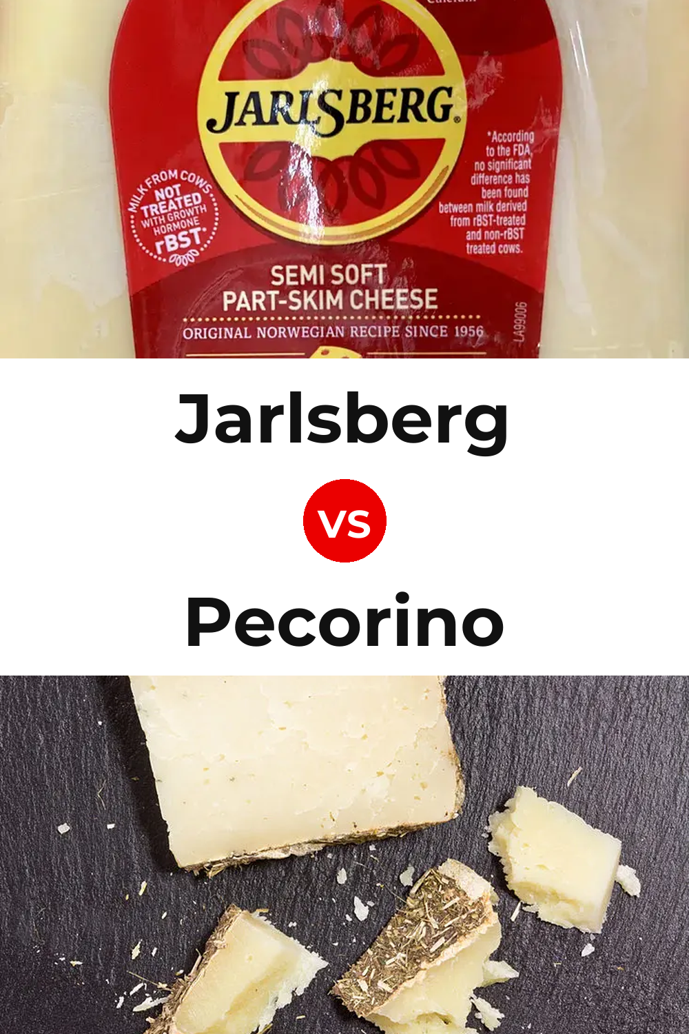 Jarlsberg Cheese vs Pecorino Cheese Pinterest comparison