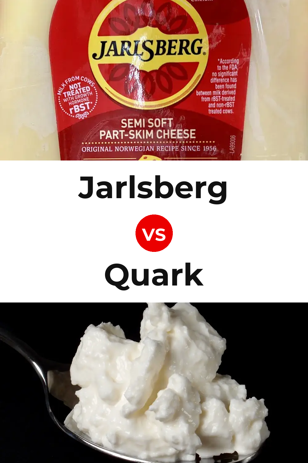 Jarlsberg Cheese vs Quark Cheese Pinterest comparison