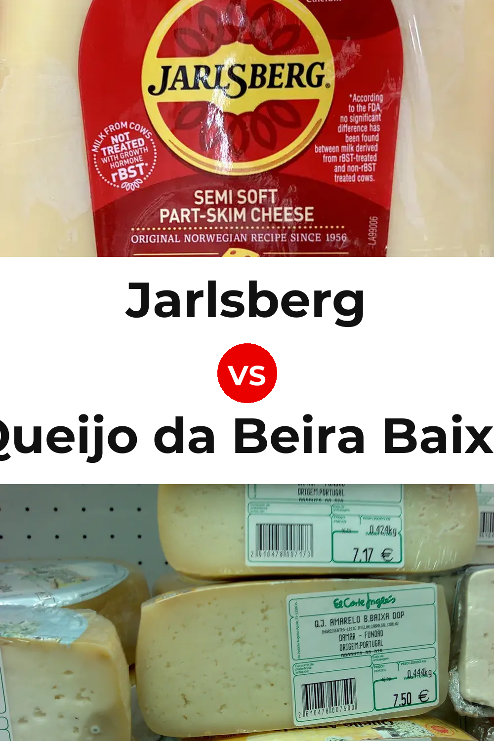 Jarlsberg Cheese vs Queijo da Beira Baixa Pinterest comparison
