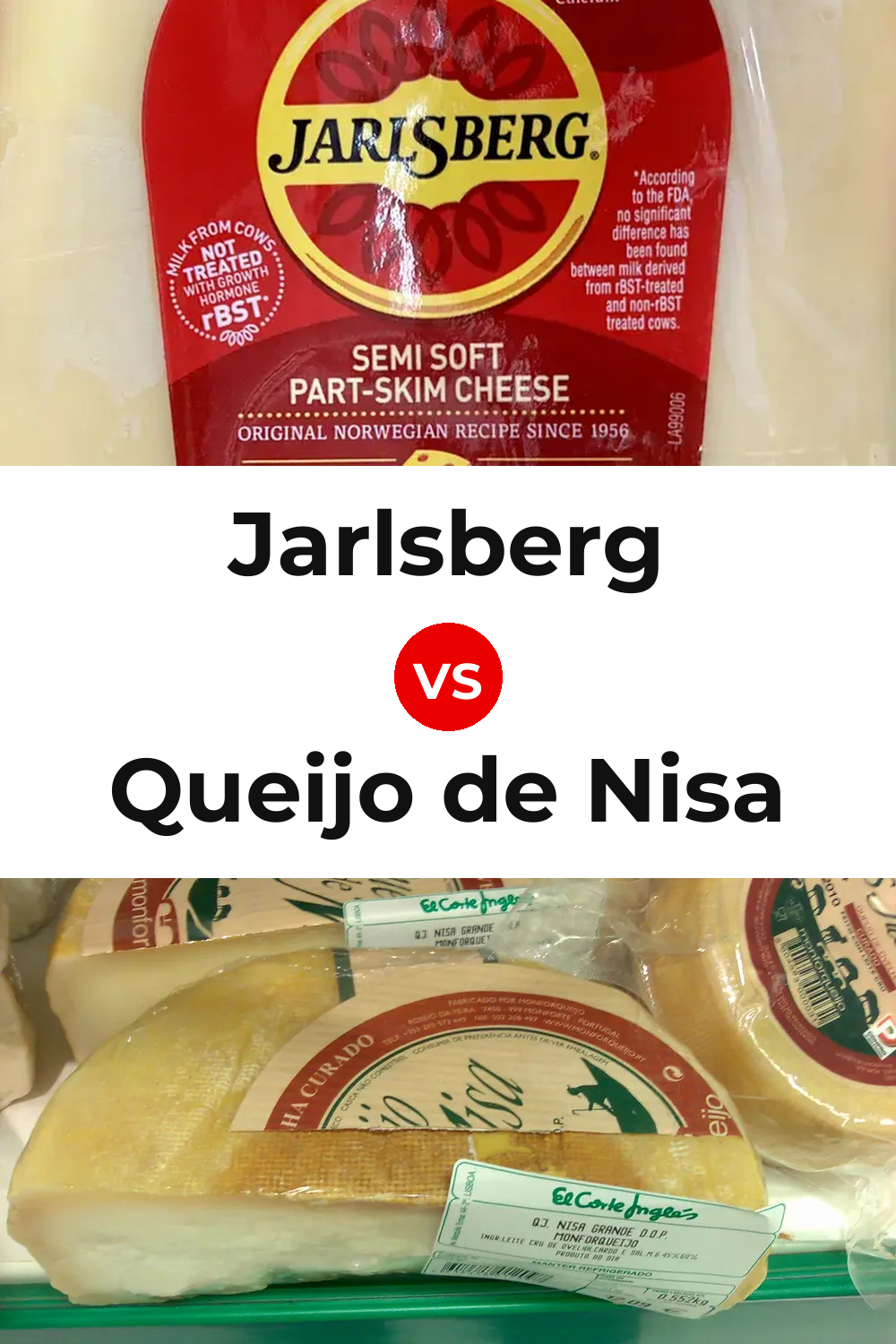 Jarlsberg Cheese vs Queijo de Nisa Pinterest comparison
