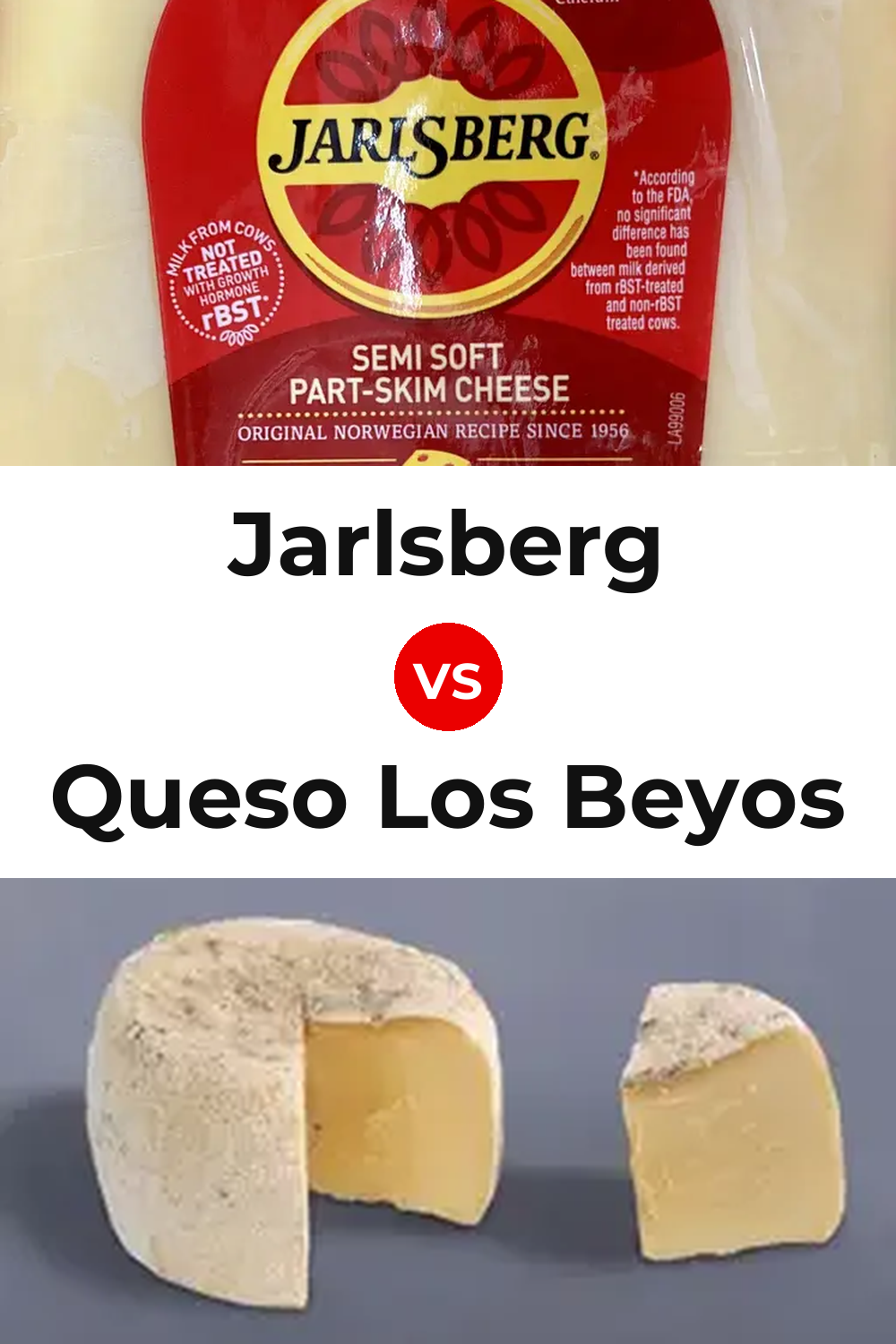 Jarlsberg Cheese vs Queso Los Beyos Pinterest comparison