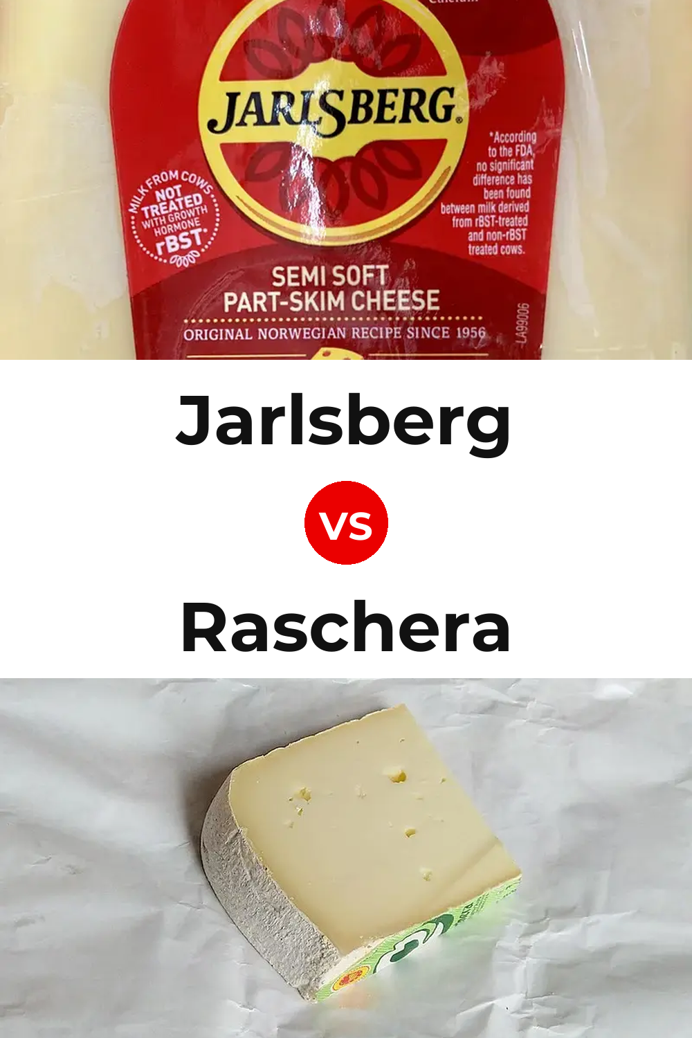 Jarlsberg Cheese vs Raschera Cheese Pinterest comparison
