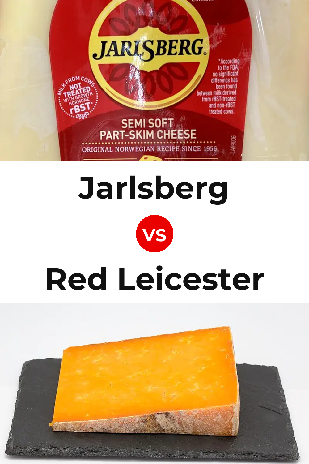Jarlsberg Cheese vs Red Leicester Cheese Pinterest comparison