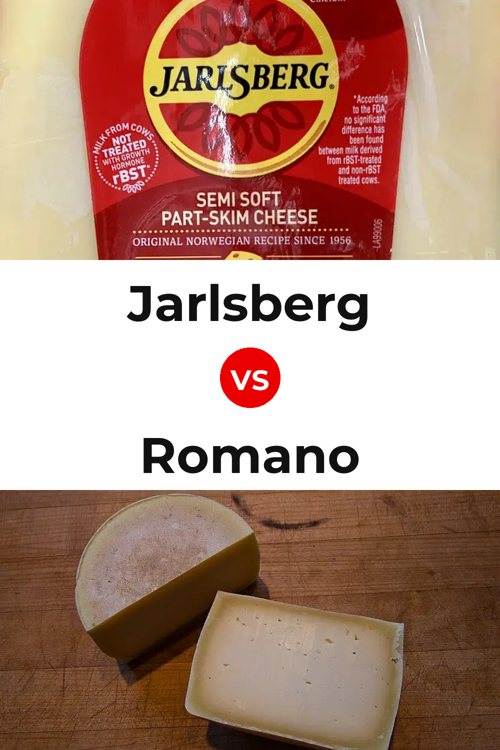 Jarlsberg Cheese vs Romano Cheese Pinterest comparison