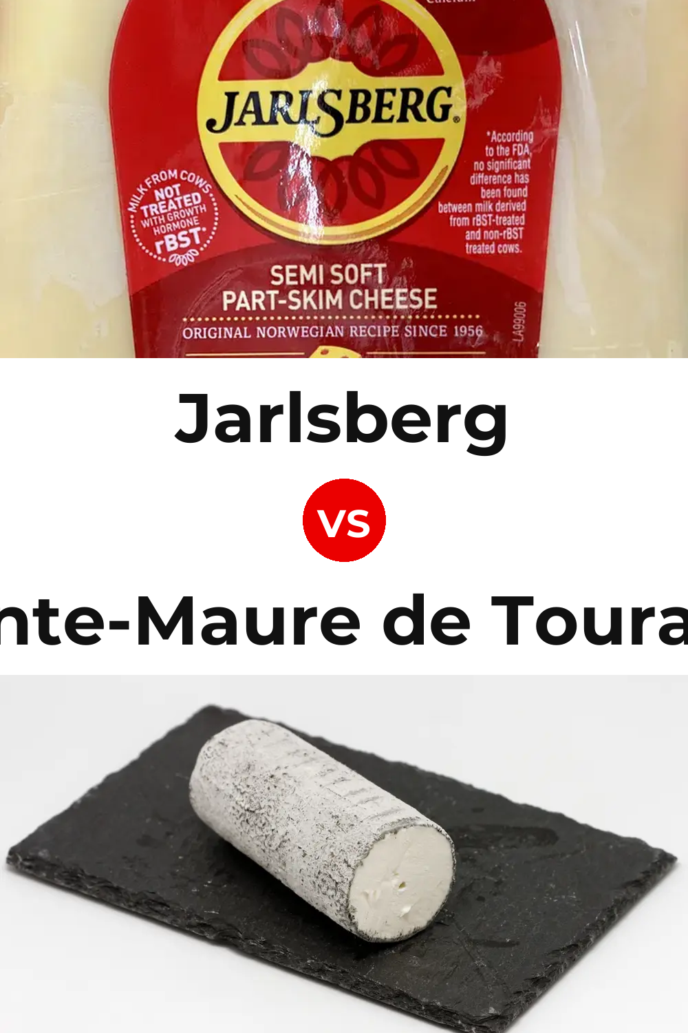 Jarlsberg Cheese vs Sainte-Maure de Touraine Cheese Pinterest comparison