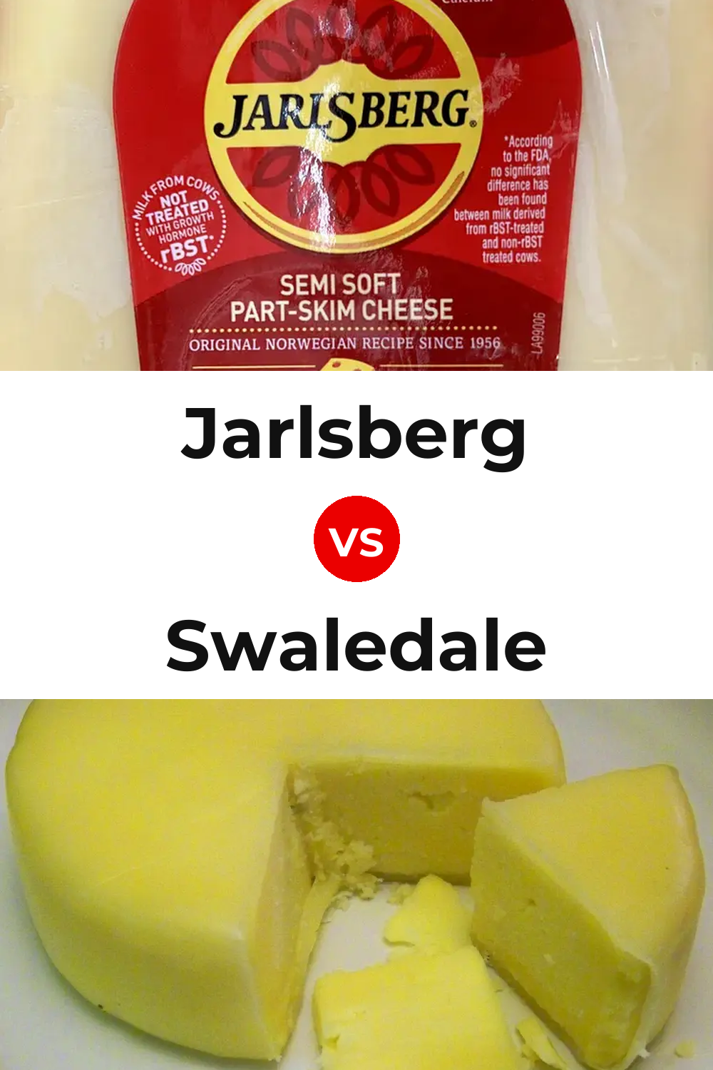 Jarlsberg Cheese vs Swaledale Cheese Pinterest comparison