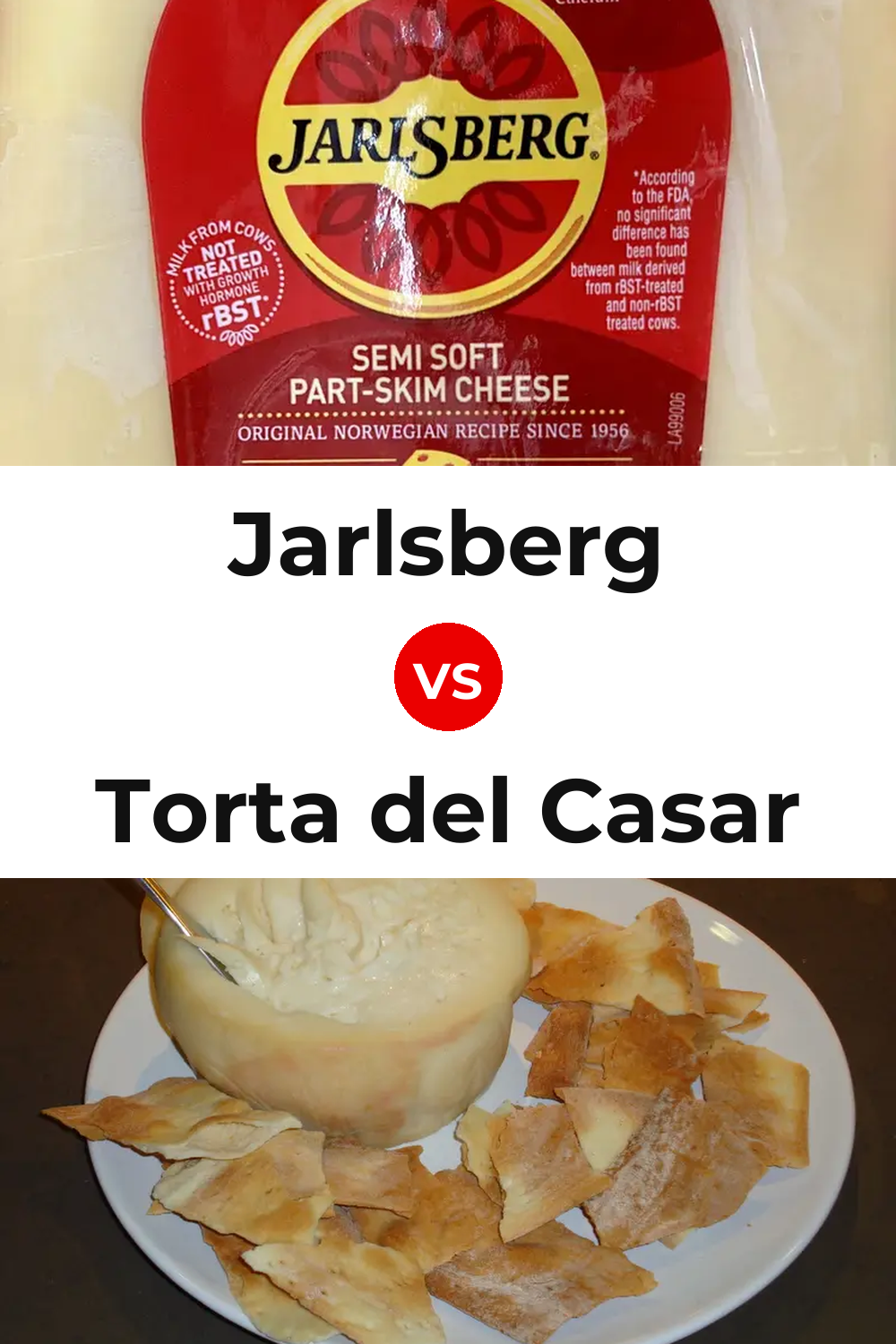 Jarlsberg Cheese vs Torta del Casar Cheese Pinterest comparison